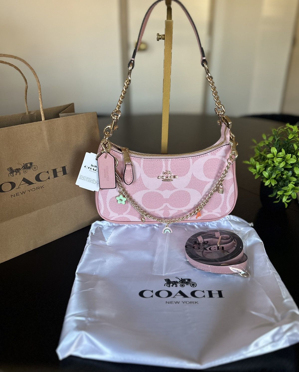 Coach CoachTeri powder pink in Signature Canvas | Grailed