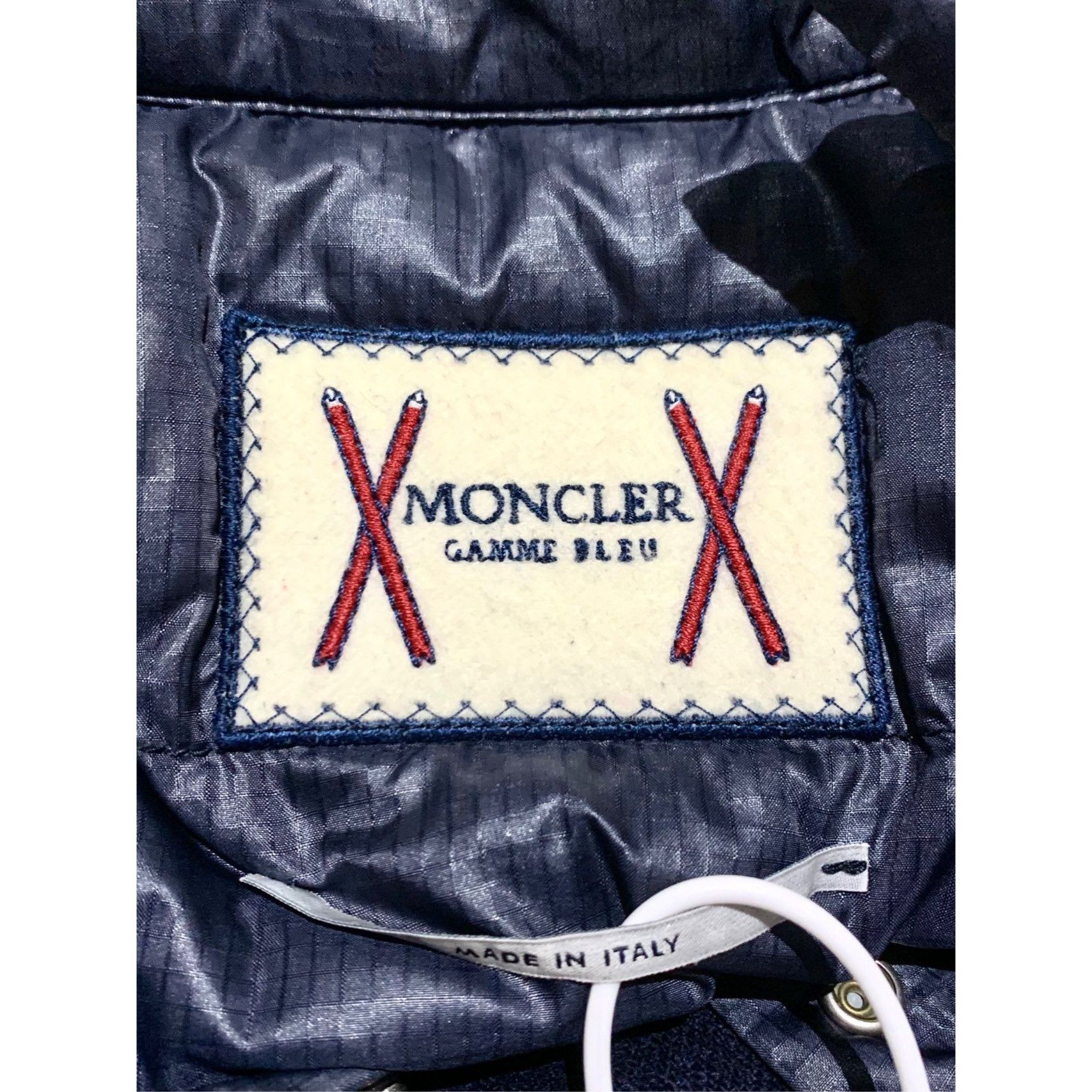 Moncler Moncler Gamme Bleu Navy Wool & Nylon Down Shirt Jacket Size Size US XS / EU 42 / 0 - 2 Thumbnail
