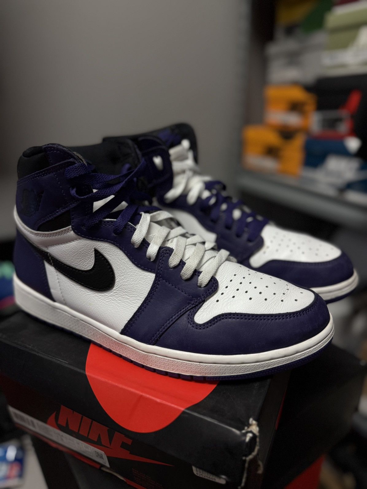 Jordan Brand × Nike Jordan 1 High Court Purple Size 13 (555088-500) 🧼 Size US 13 / EU 46 - 3 Thumbnail