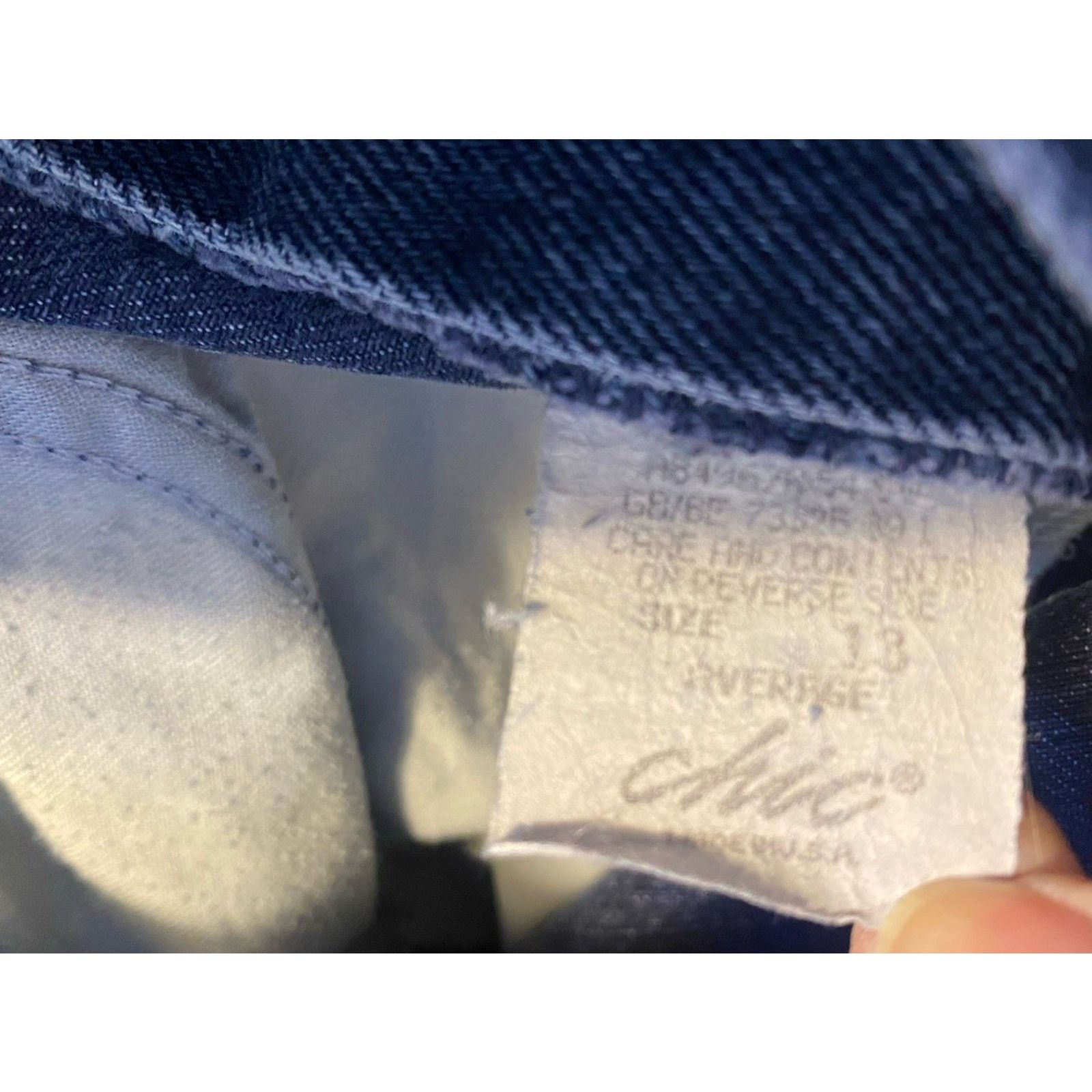 Vintage Chic VTG Jeans Size 13 Average Medium Wash Denim Mid Rise Size 27" / US 4 / IT 40 - 5 Thumbnail