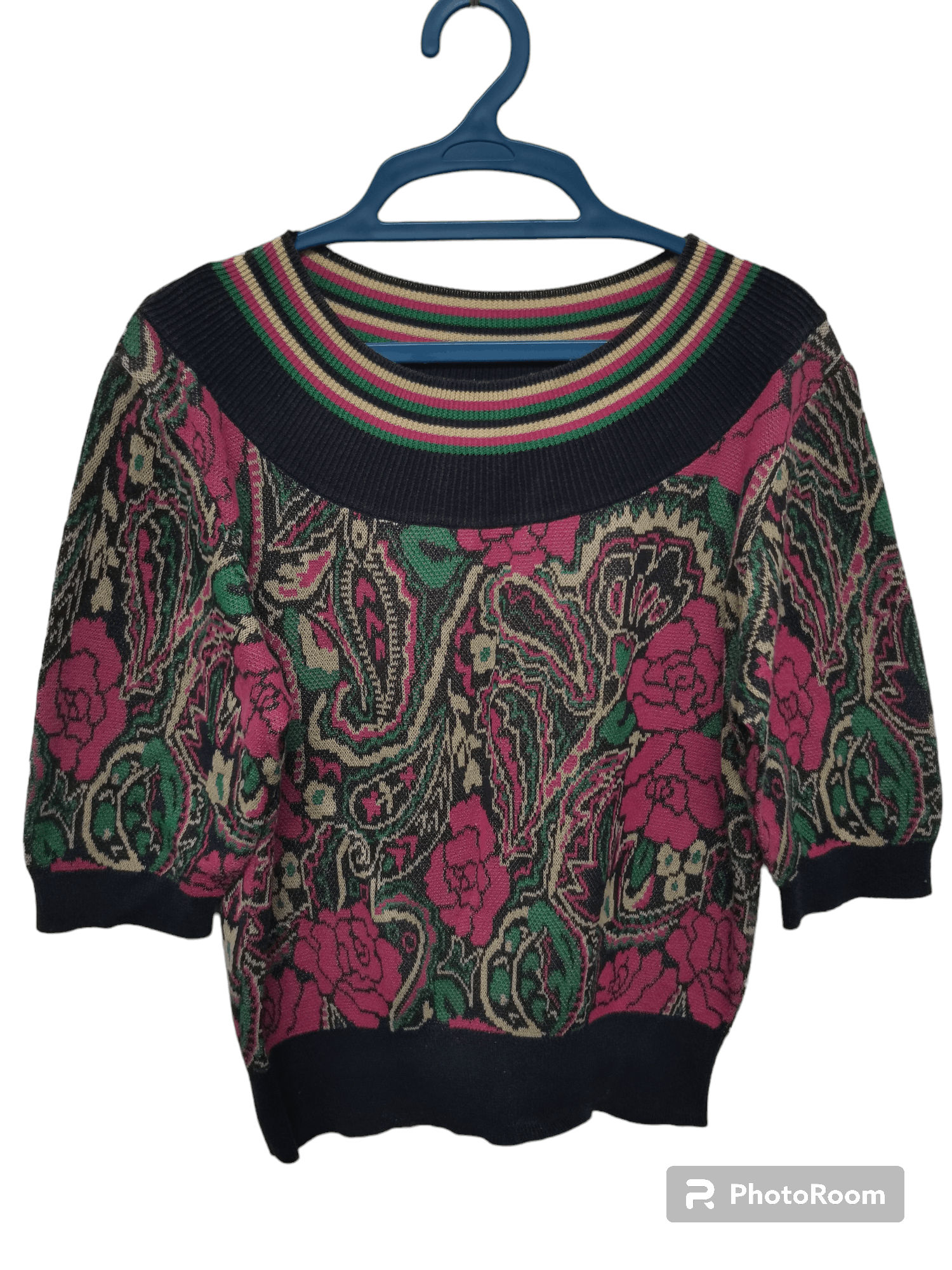 Vintage Vintage V'capello Flower Pattern Knitwear Size US S / EU 44-46 / 1 - 1 Thumbnail