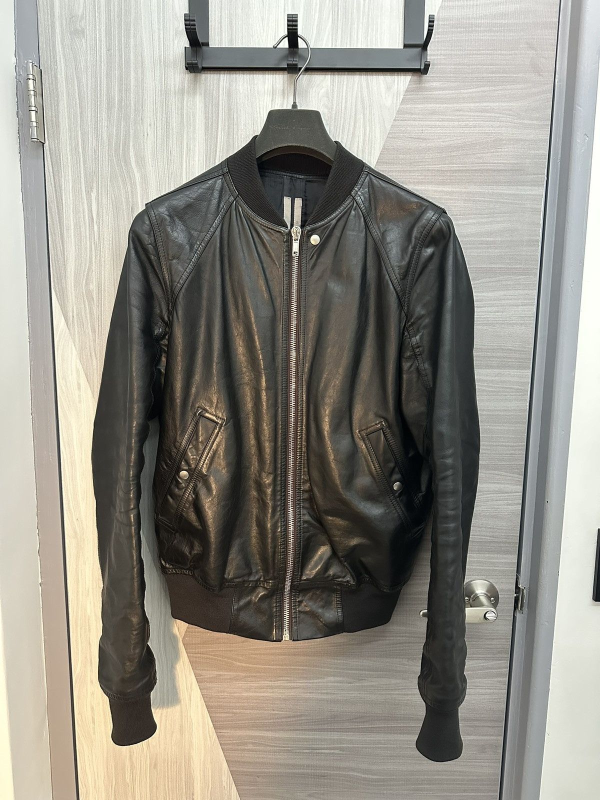 Rick Owens Rick Owens Alice Strobe Leather Jacket SS24 | Grailed