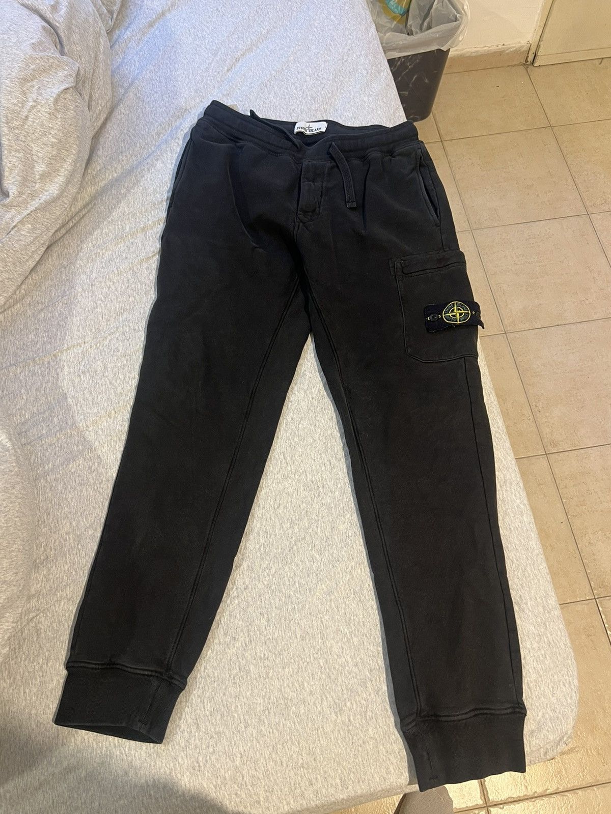 Stone Island Stone Island Fleece Black Cargo Joggers Sweatpants Lux Size US 30 / EU 46 - 1 Thumbnail