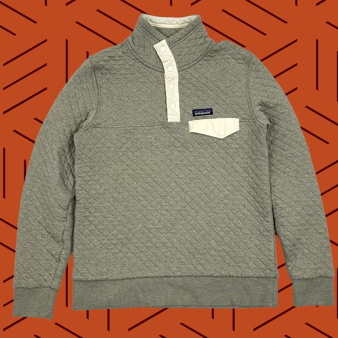 Patagonia Patagonia Quilt Snap T Pullover Womens S Green Organic Cotton Sustainable 25282 Jacket Women S Green Solid Long Sleeve Fall Winter Spring All Seasons Size S / US 4 / IT 40 - 1 Thumbnail