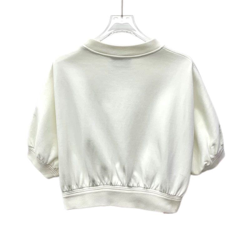 Prada Prada White triangle embossed round-neck short-sleeved T-sh Size S / US 4 / IT 40 - 2 Thumbnail