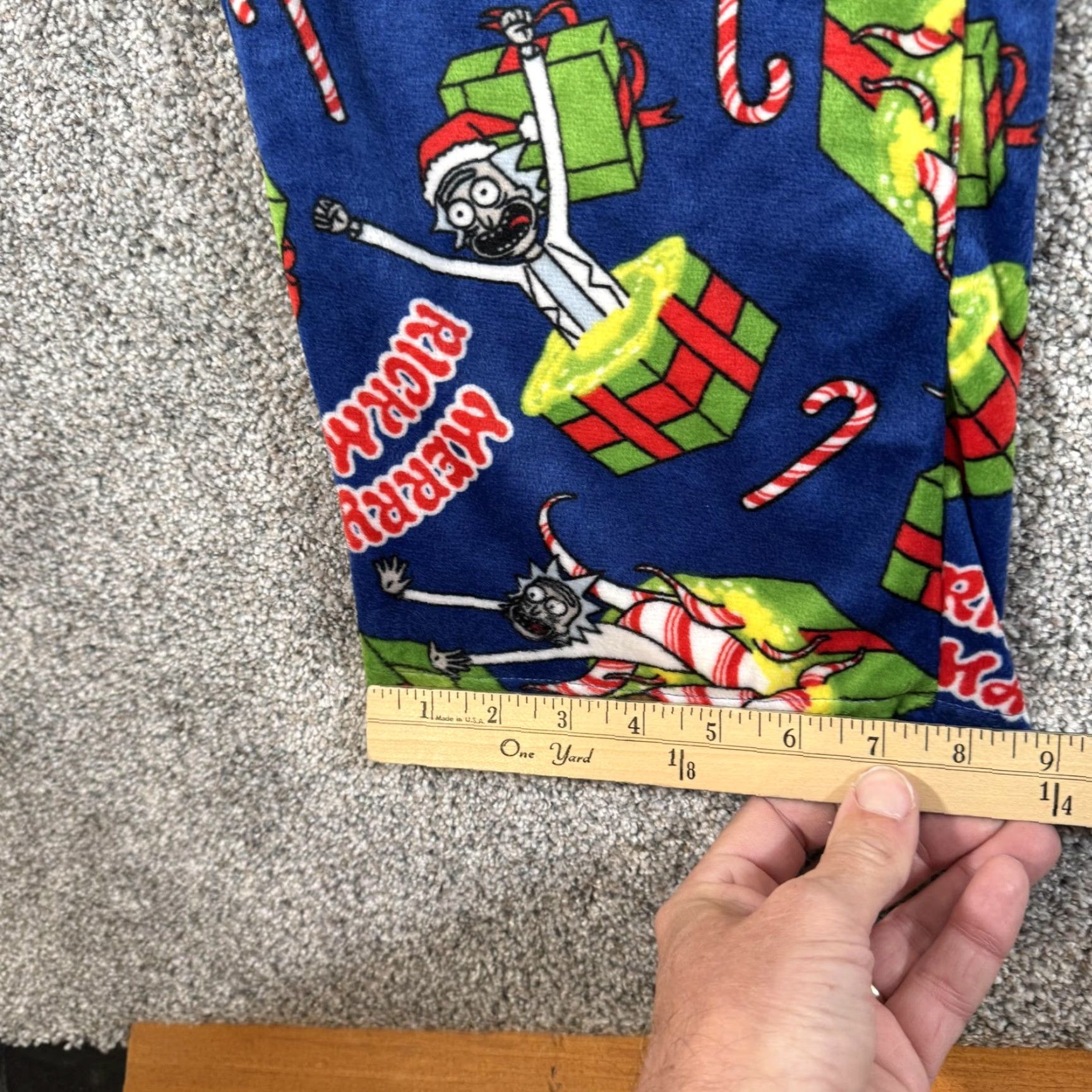 Vintage Rick and Morty Pajama Pants M Merry Rickmas Sleep Drawstring Christmas Lounge Size US 31 - 5 Thumbnail