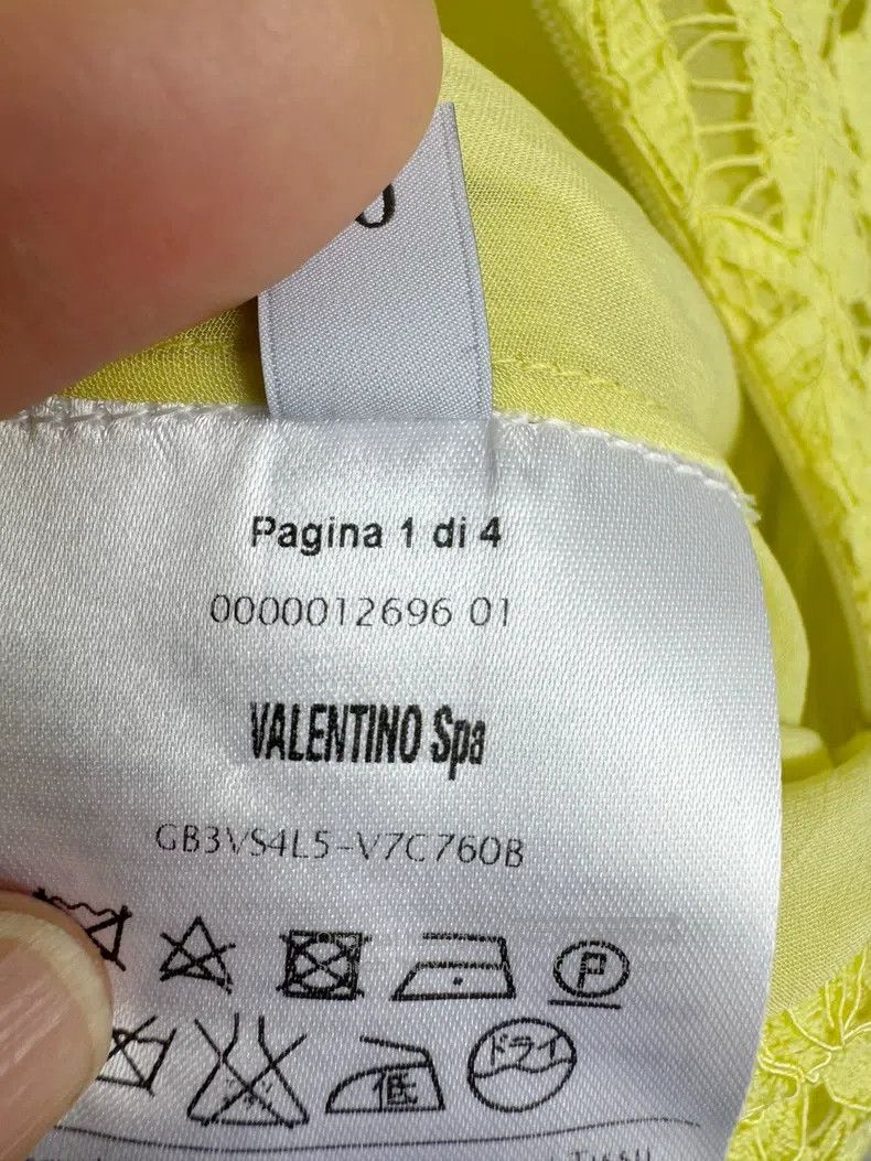 Valentino Valentino Yellow lace dress Size S / US 4 / IT 40 - 8 Thumbnail