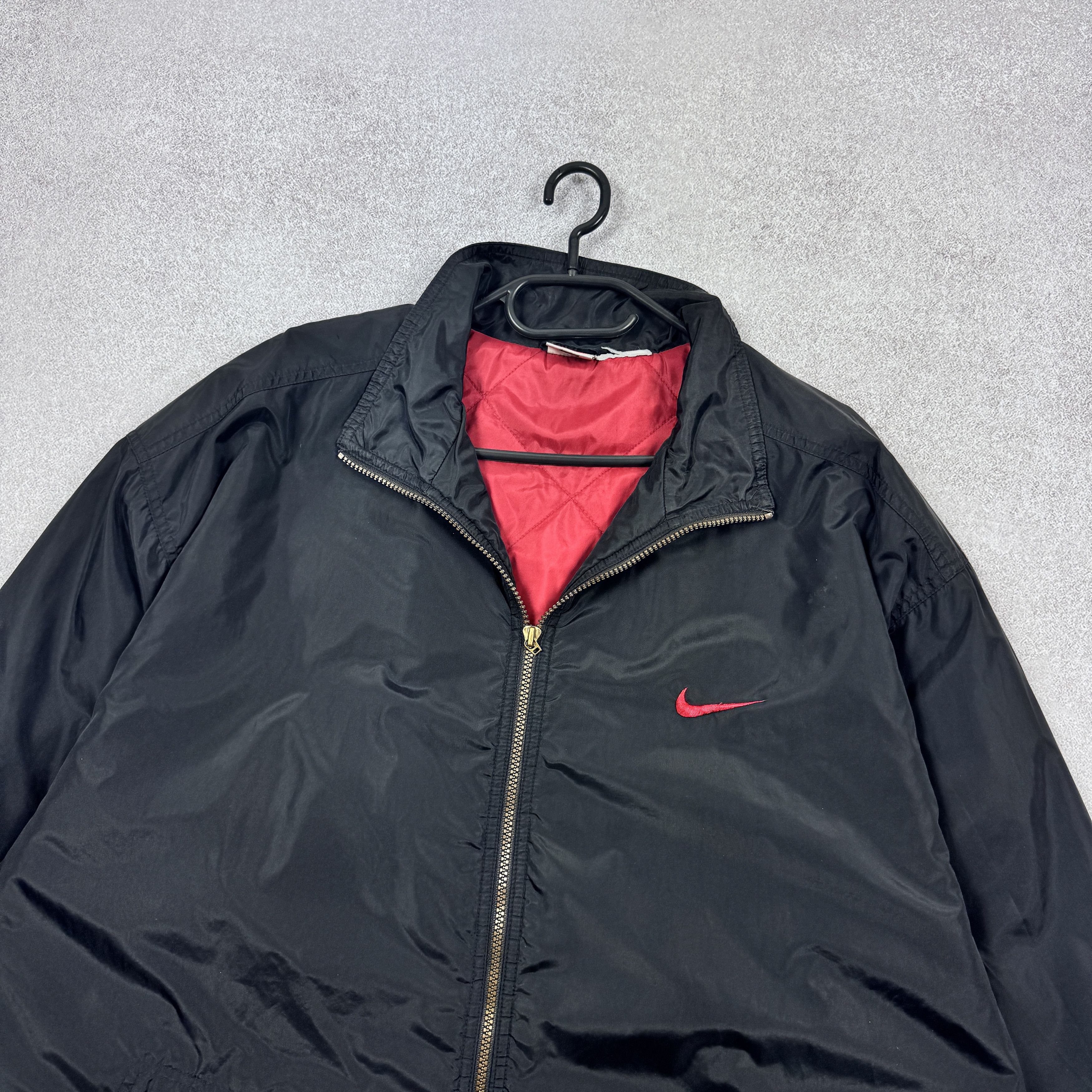 Nike 00s Vintage Nike Backside Big Logo Black Nylon Jacket XXL Size US XXL / EU 58 / 5 - 3 Thumbnail