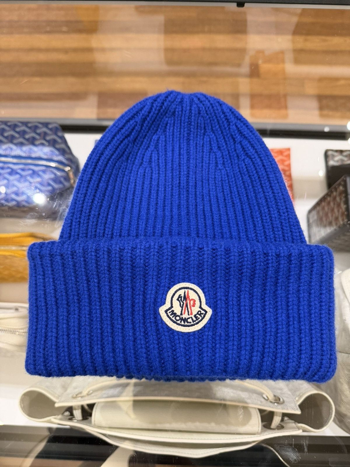 Moncler Moncler Knit Beanie - Blue Size ONE SIZE - 1 Thumbnail