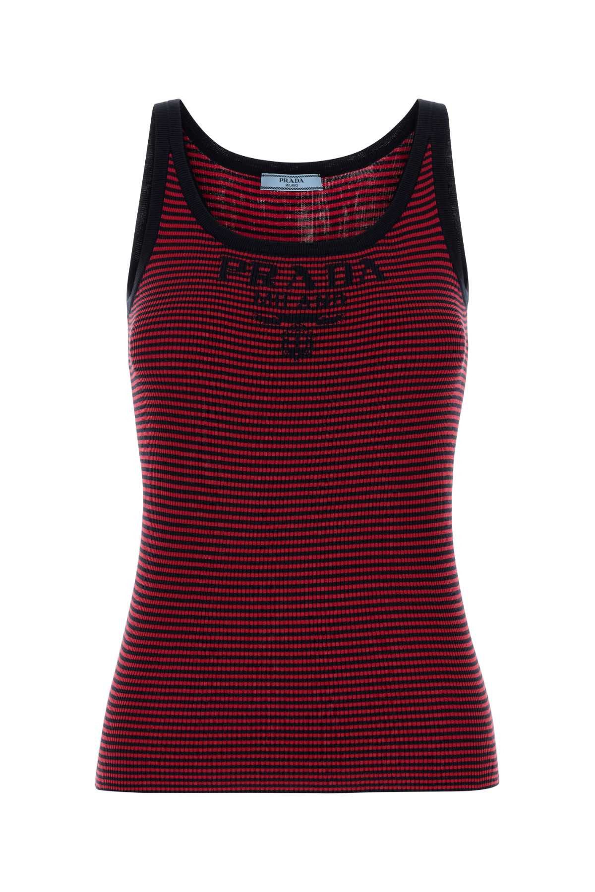 Prada Embroidered Silk Tank Top Size M / US 6-8 / IT 42-44 - 1 Thumbnail