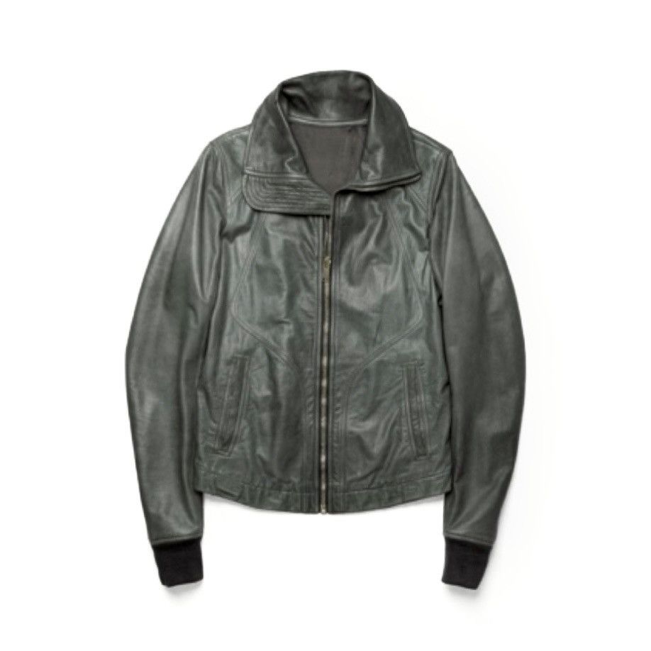 Buy Rick Owens Intarsia Leather Jacket 'Black' - RU01B1761