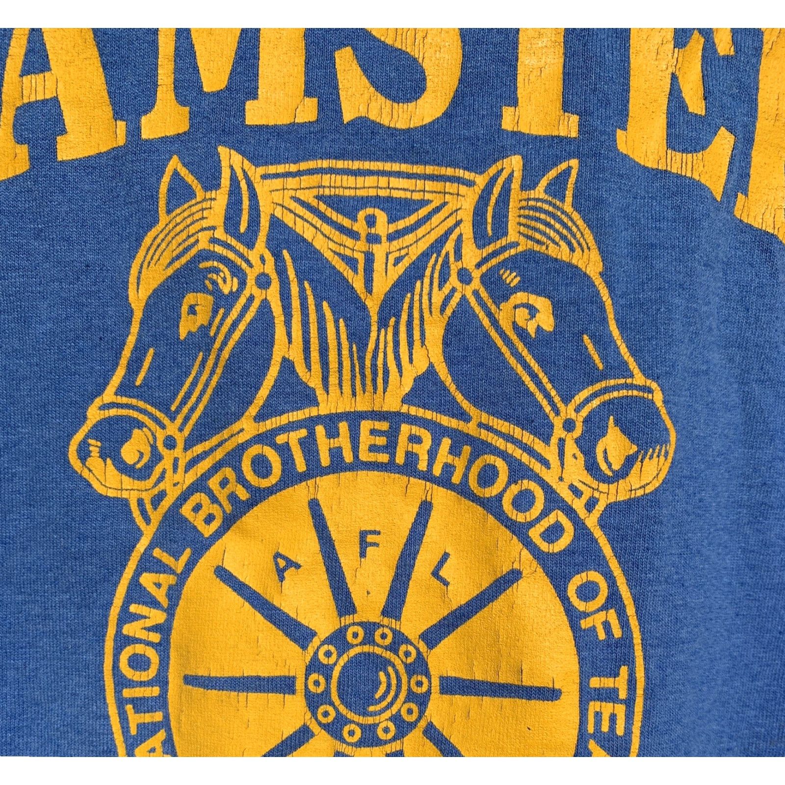 Vintage VINTAGE Teamsters Local 439 T Shirt Horse Logo 80s 90s Screen Stars Best L Blue Men Short Sleeve Graphic Tee - Mens Size US L / EU 52-54 / 3 - 4 Thumbnail