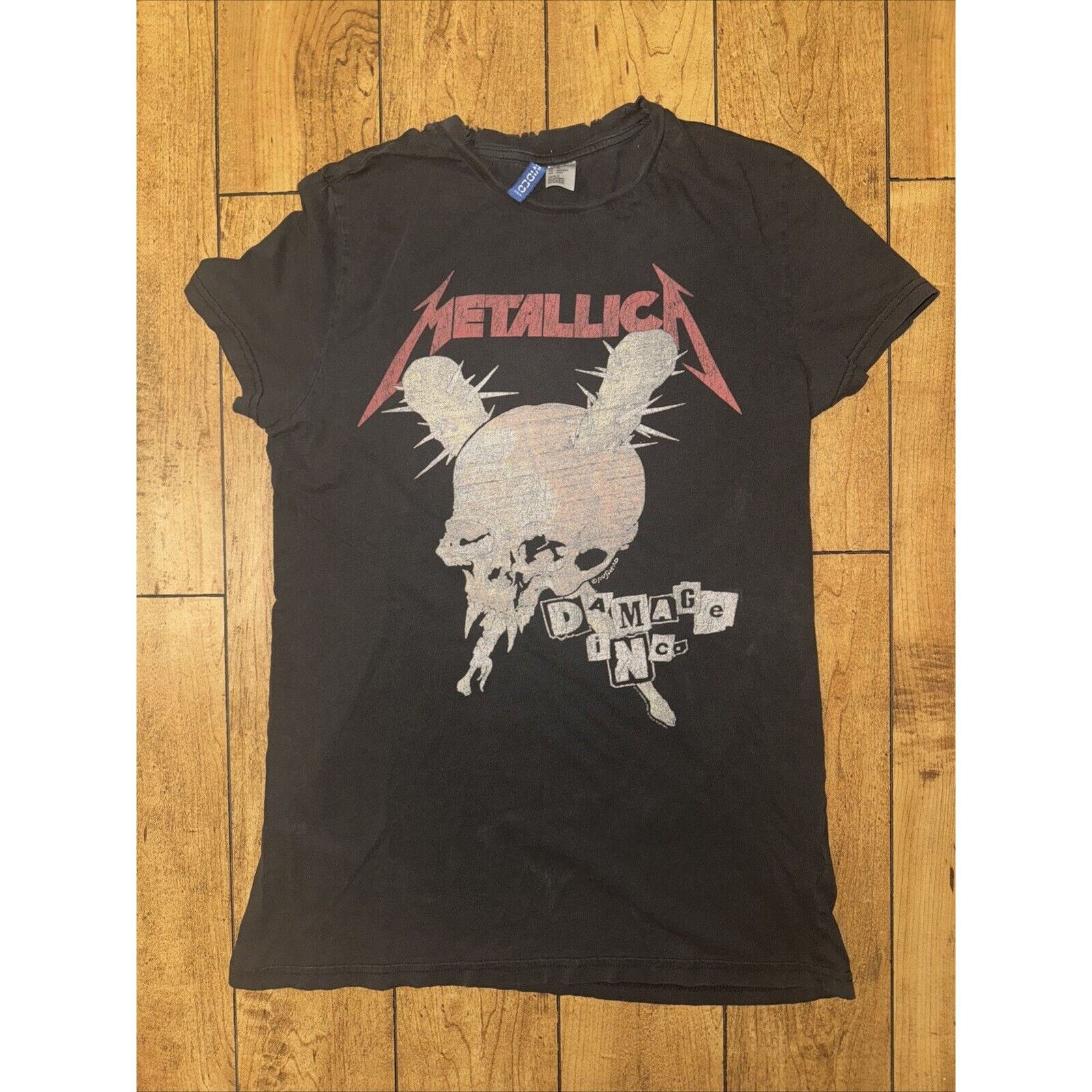 Band Tees × Metallica × Vintage Metallica Pusshead T-Shirt Black XS 16x25 Black Reprint Size US XS / EU 42 / 0 - 1 Thumbnail