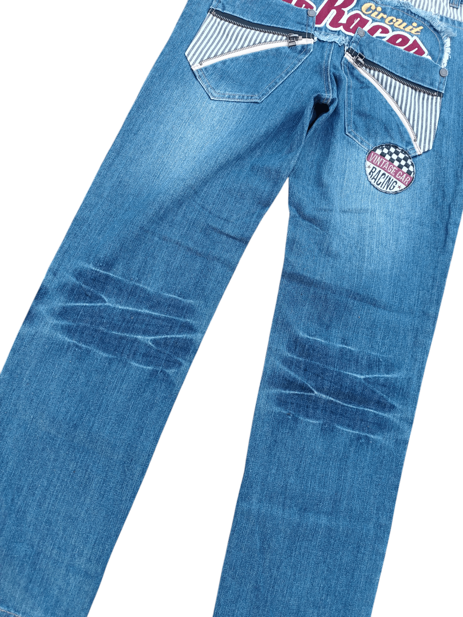 Japanese Brand JAPANESE FEELING JEANS CAR RACING CIRCUIT JEANS Size US 30 / EU 46 - 16 Thumbnail