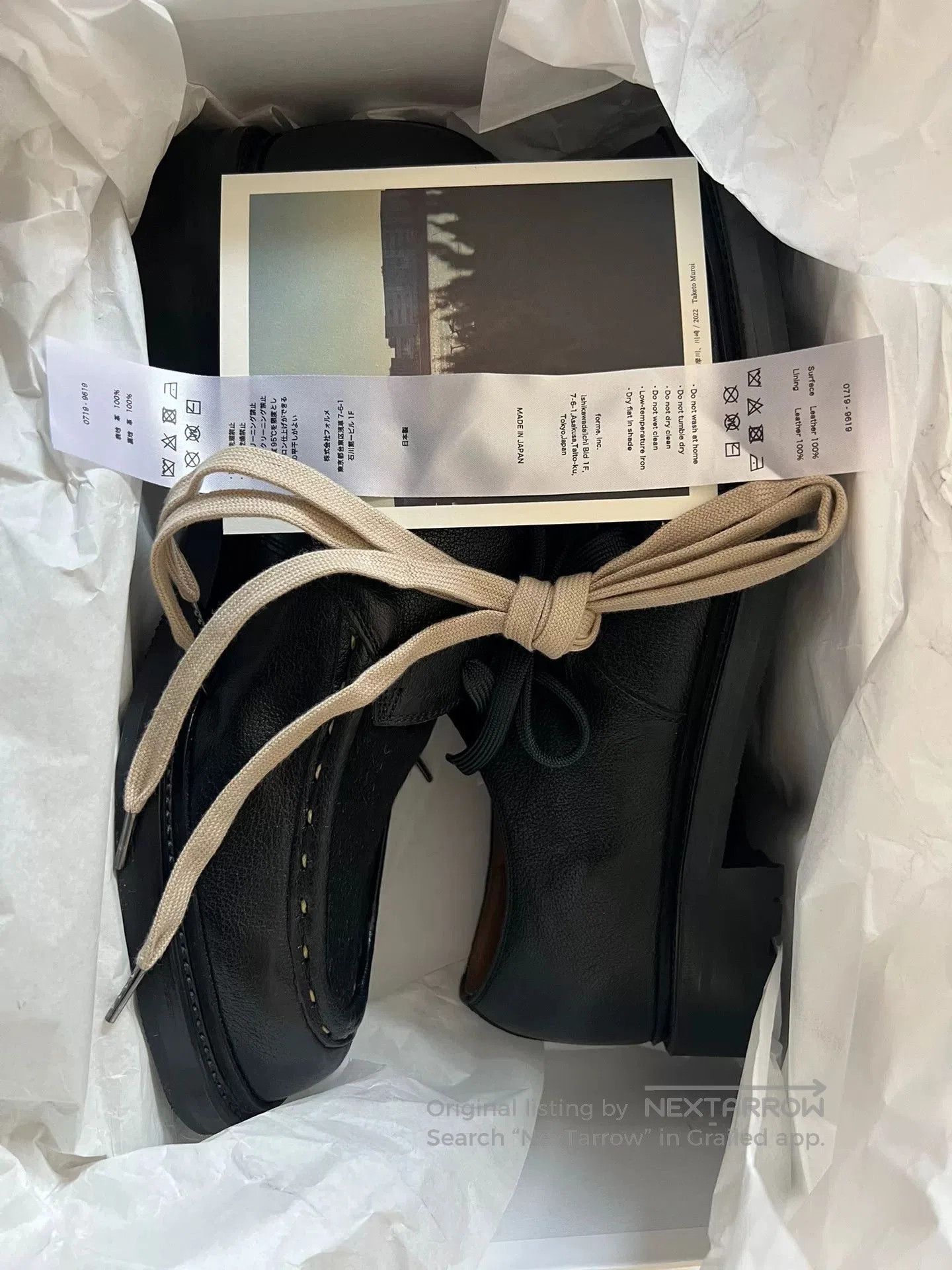 Japanese Brand Forme Artisan Handmade Calfskin Low. Size US 5.5 / EU 38 - 5 Thumbnail