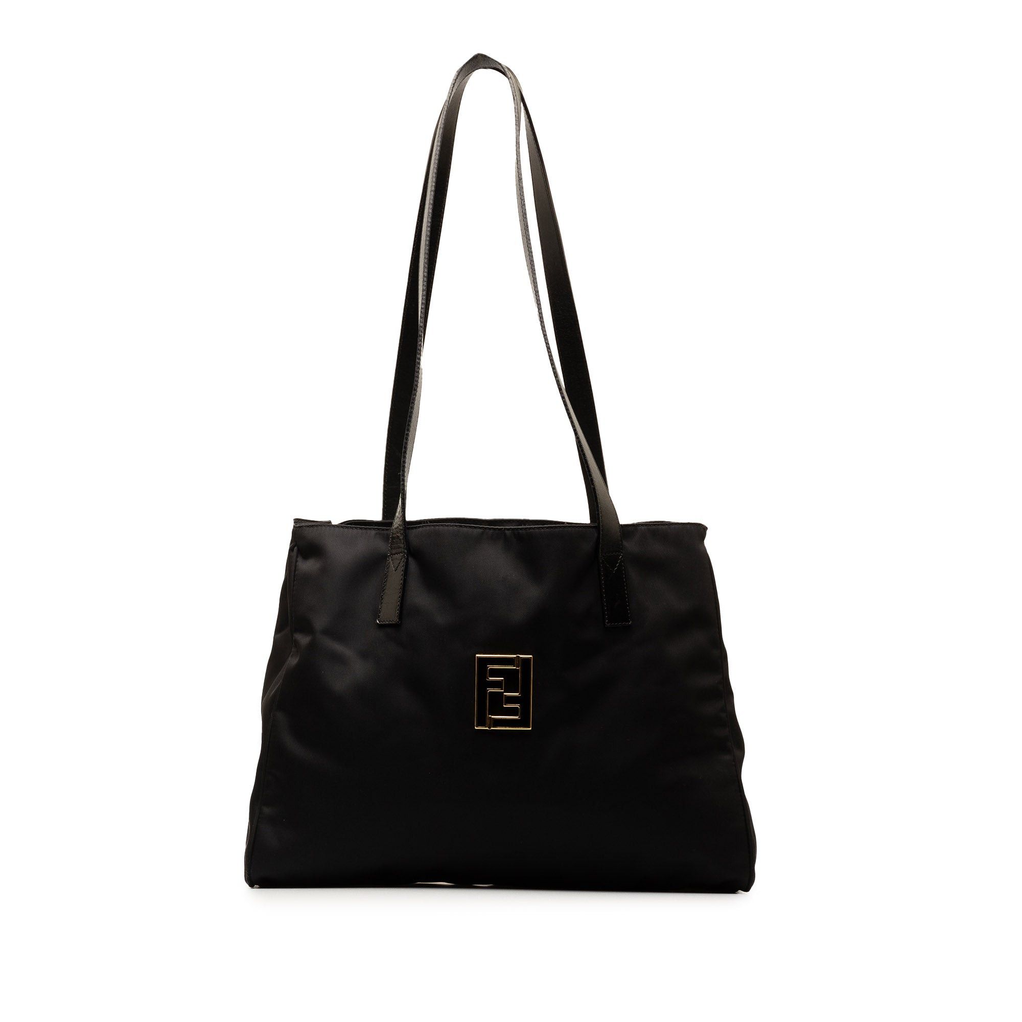 image of Fendi Ff Nylon Tote Bag in Black, Women's
