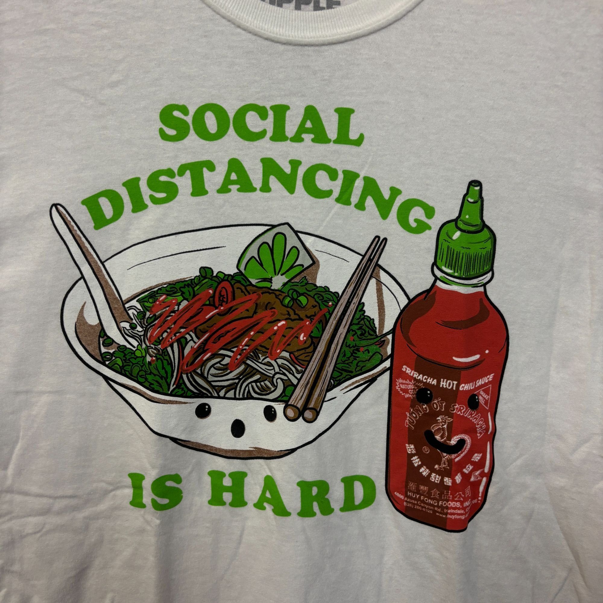 Ripple Junction Social distancing is hard damn siracha Tshirt size medium Size US M / EU 48-50 / 2 - 3 Thumbnail