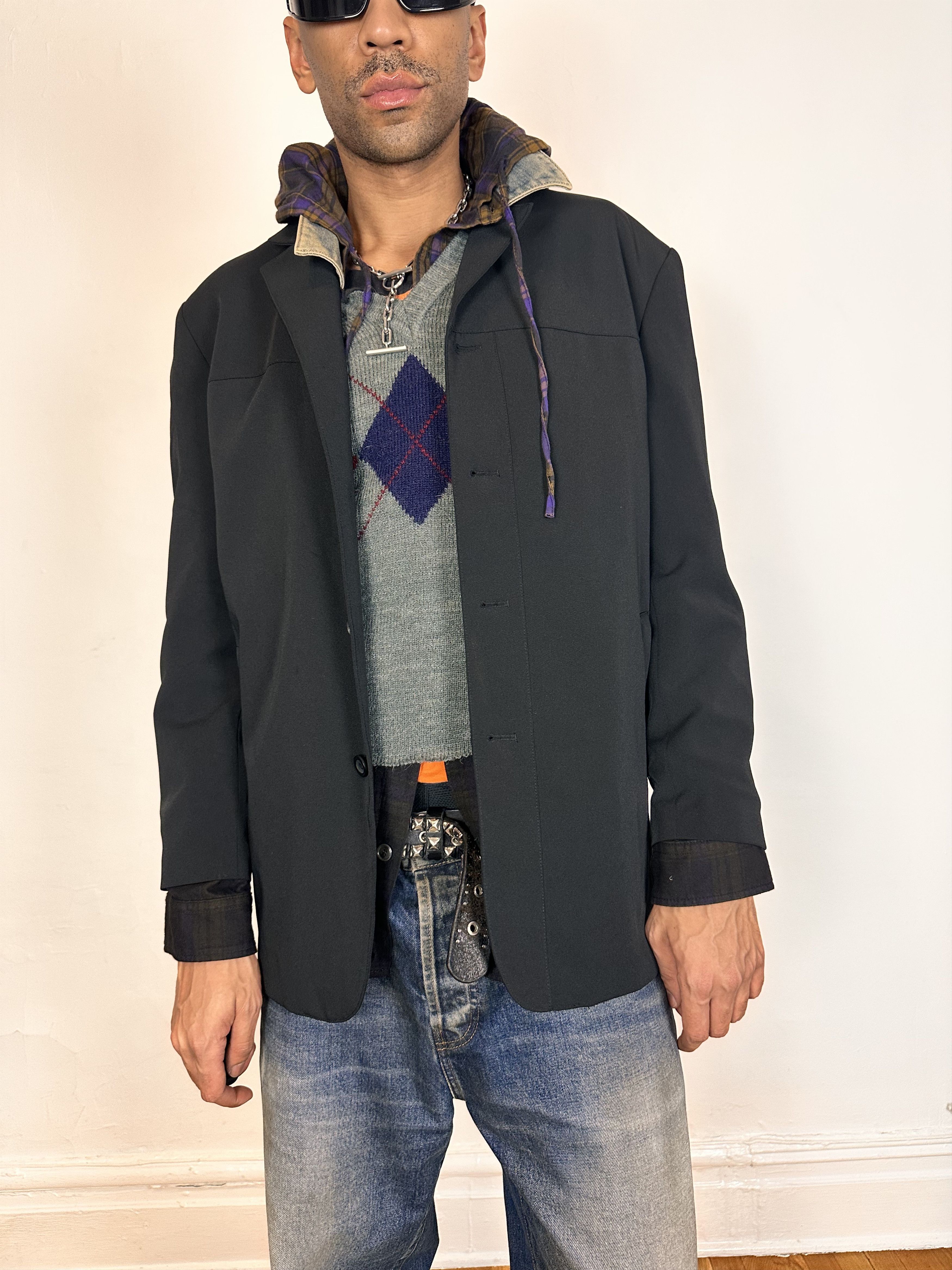 Other VINTAGE 90s PRONTI CLASSIC BLACK BLAZER _ LARGE Size 38R - 2 Thumbnail