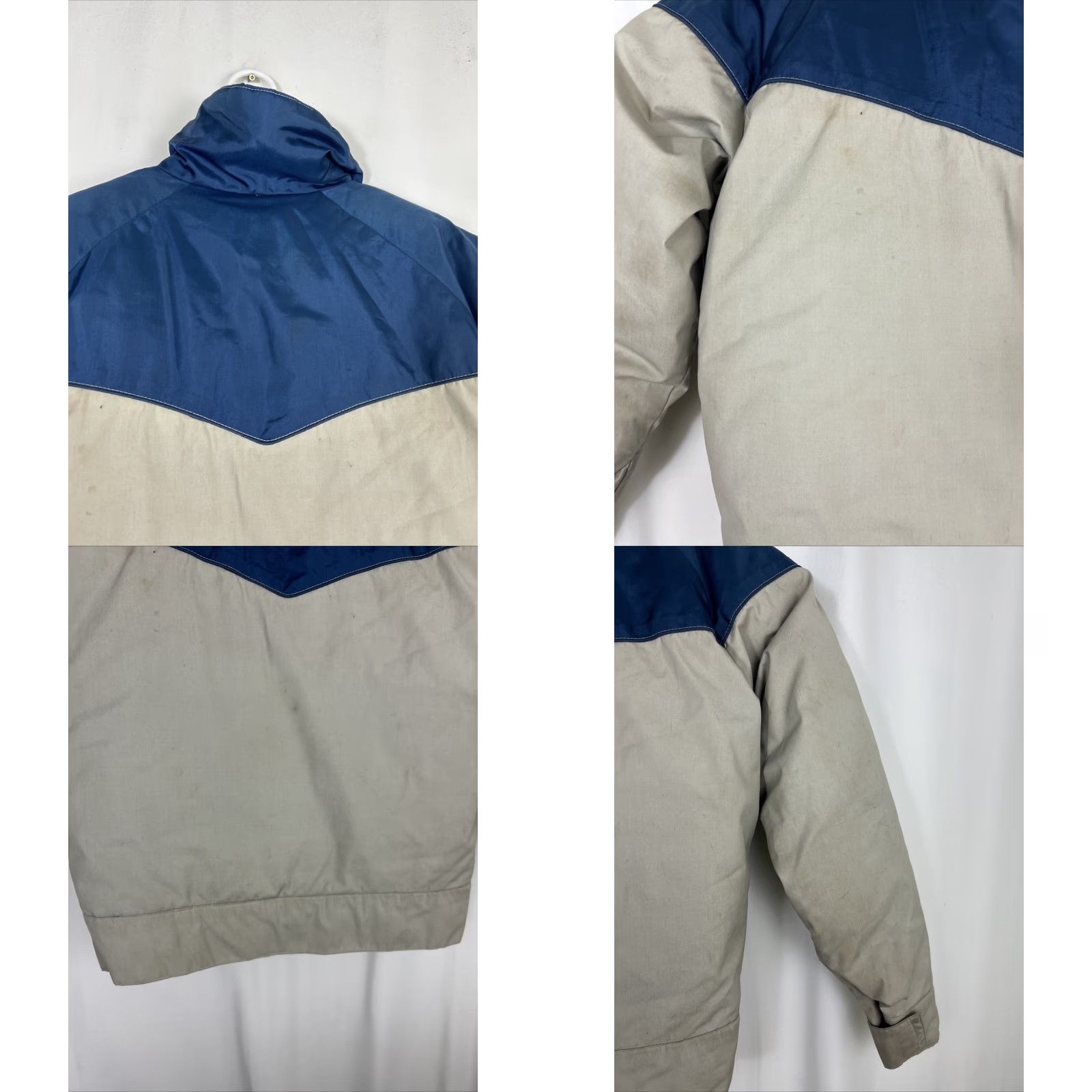 Vintage VINTAGE 1st Down Jacket Full Zip Down Polyester Blue Gray Medium M Mens Stains 70s Utah Size US M / EU 48-50 / 2 - 11 Thumbnail