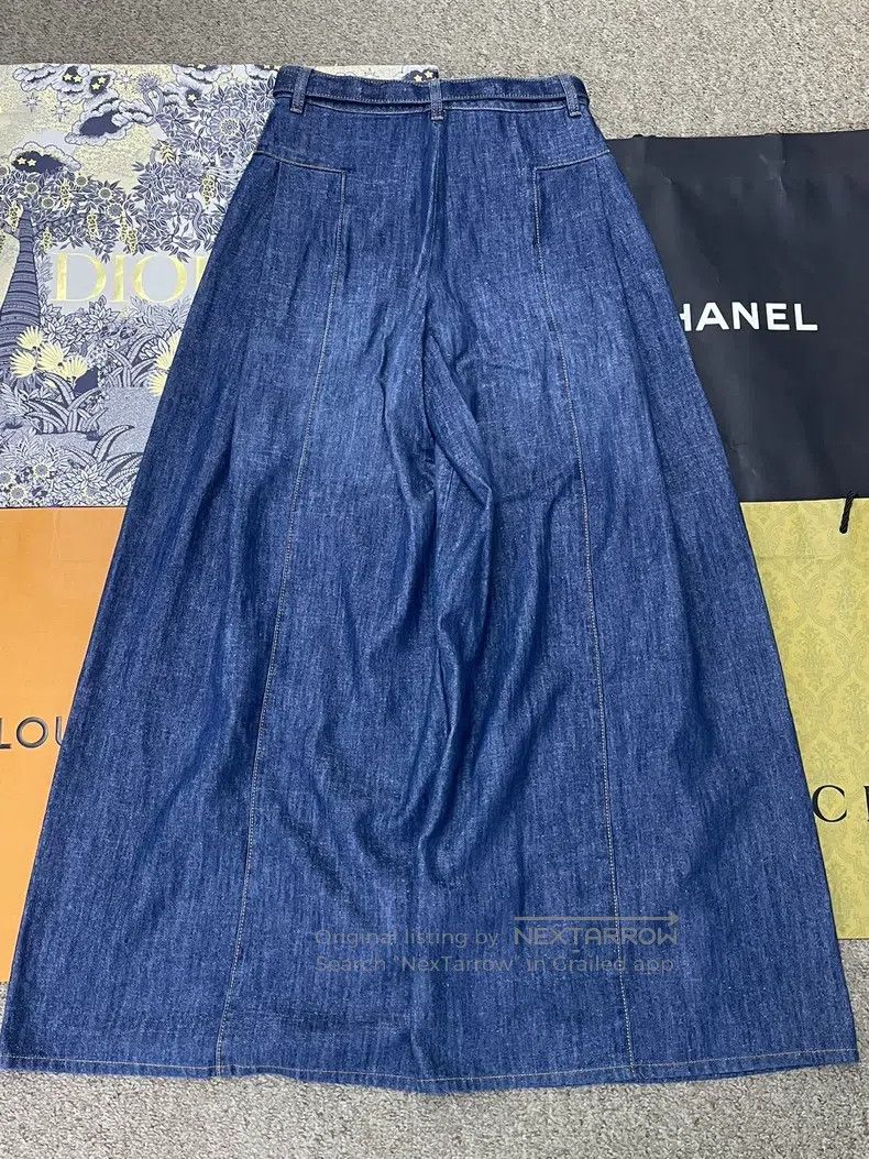 Chanel Chanel Blue glitter wide-leg jeans Size 42" / US 20 - 2 Thumbnail