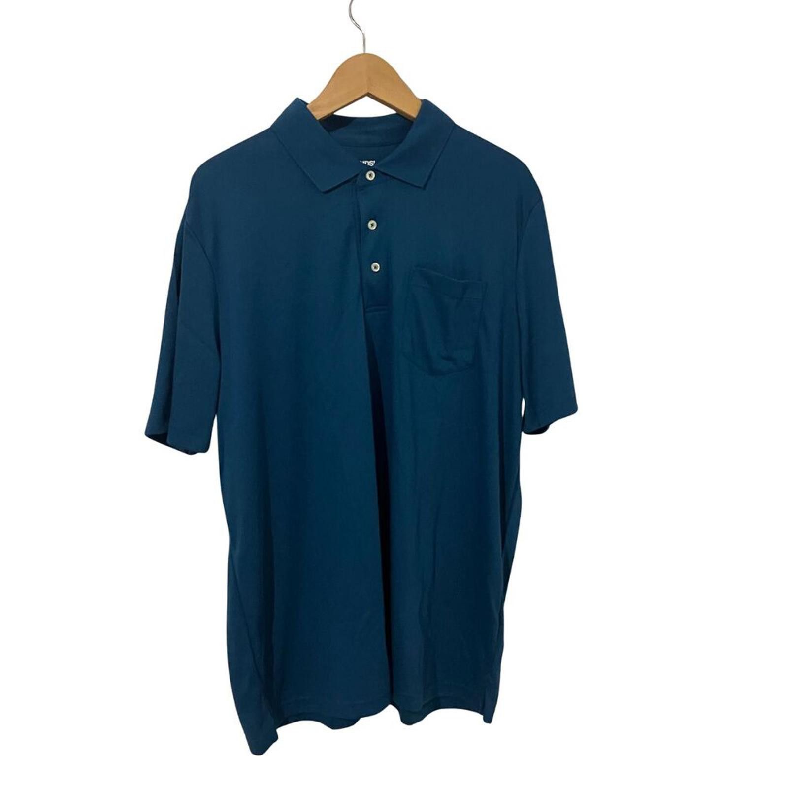 Lands' End Lands’ End Men’s Polo Shirt XL Blue Short Sleeve 100%Cotton Size US XL / EU 56 / 4 - 3 Thumbnail