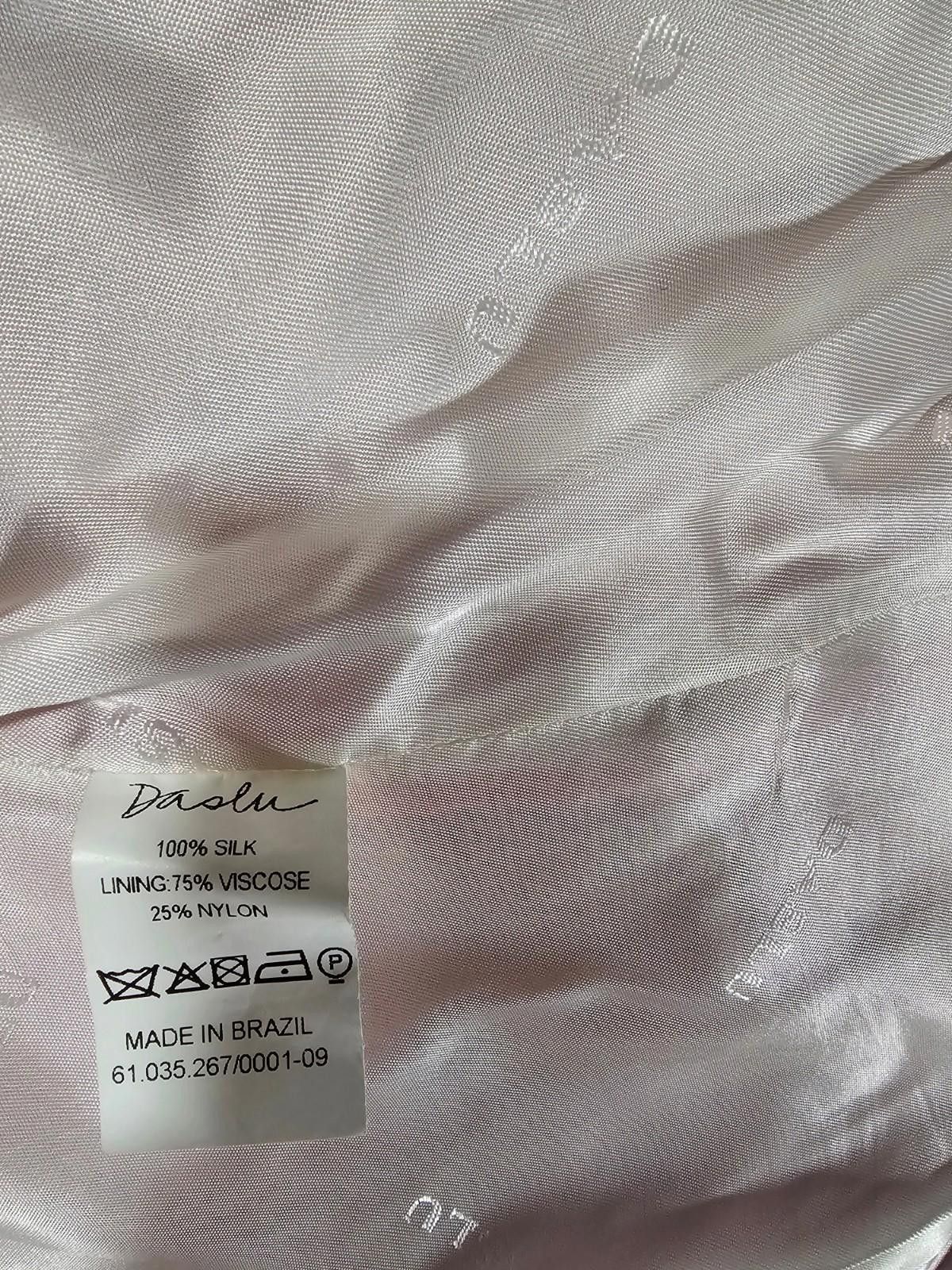 Designer Daslu Sao Paulo Brazil Pink silk over coat Sz 44 Size M / US 6-8 / IT 42-44 - 6 Thumbnail