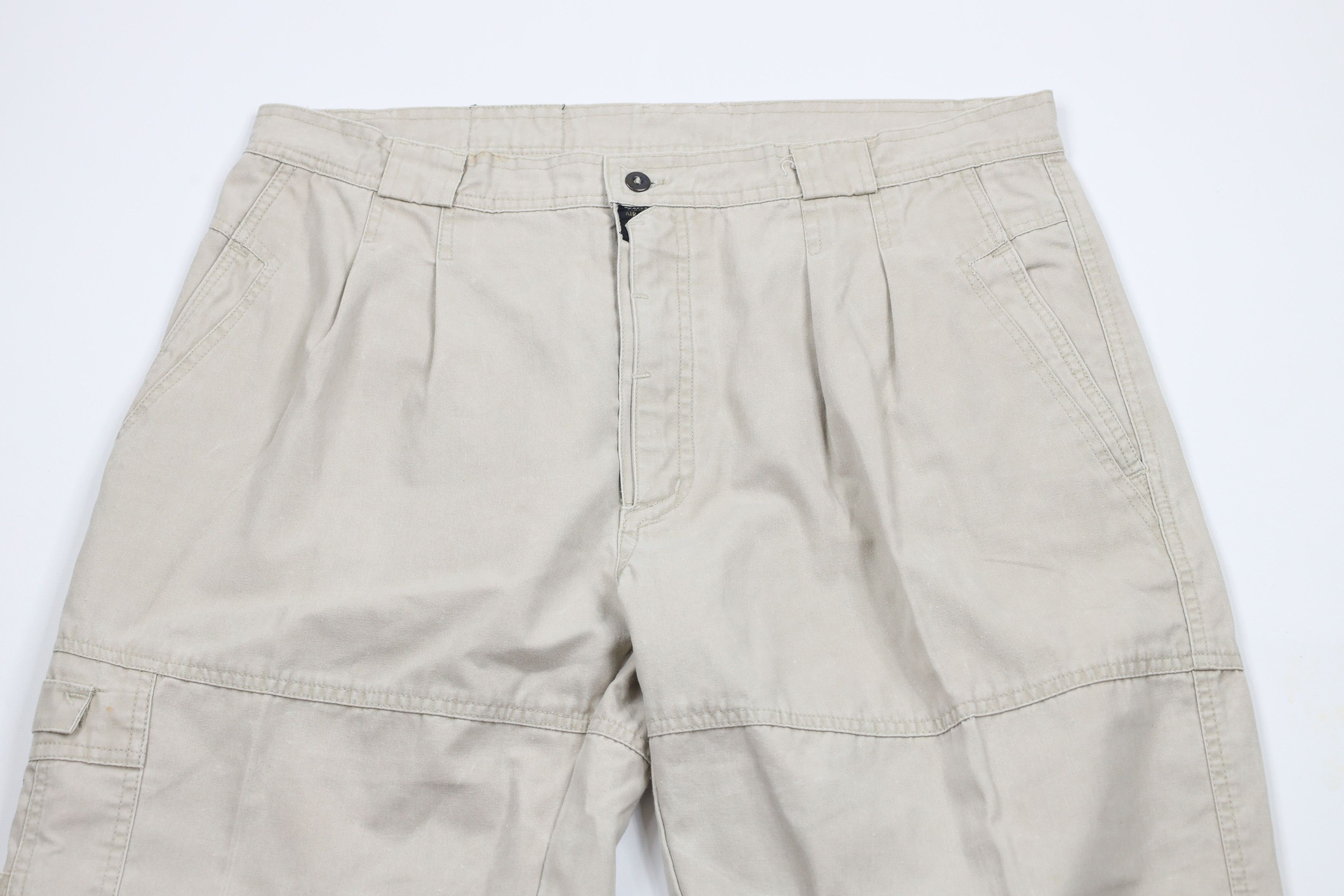 Vintage Vintage 90s Streetwear Pleated Wide Leg Dungaree Chino Pants Size US 38 / EU 54 - 2 Thumbnail