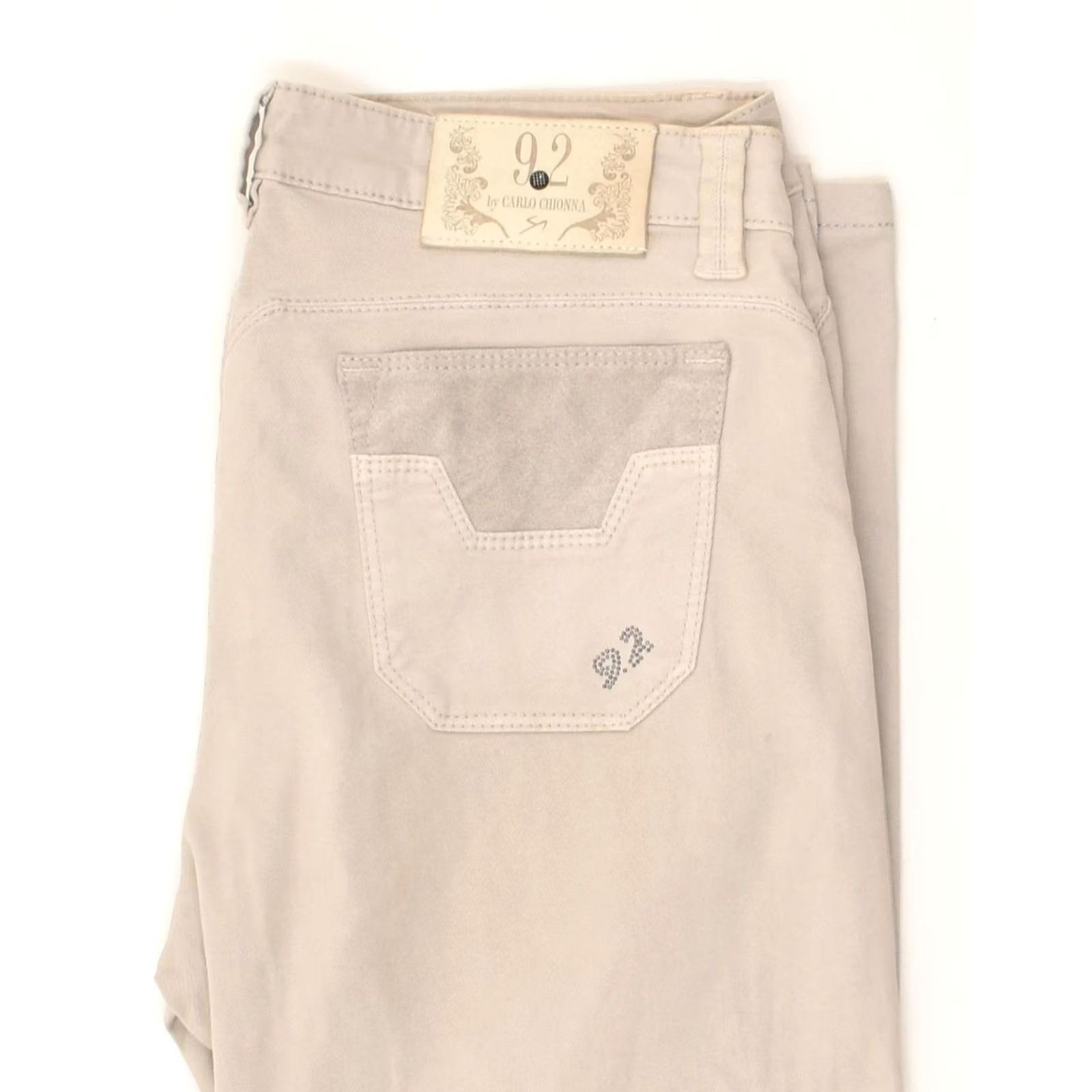 Vintage 9.2 BY CARLO CHIONNA Womens Straight Casual Trousers Grey W30 L30 Size 30" / US 8 / IT 44 - 5 Thumbnail