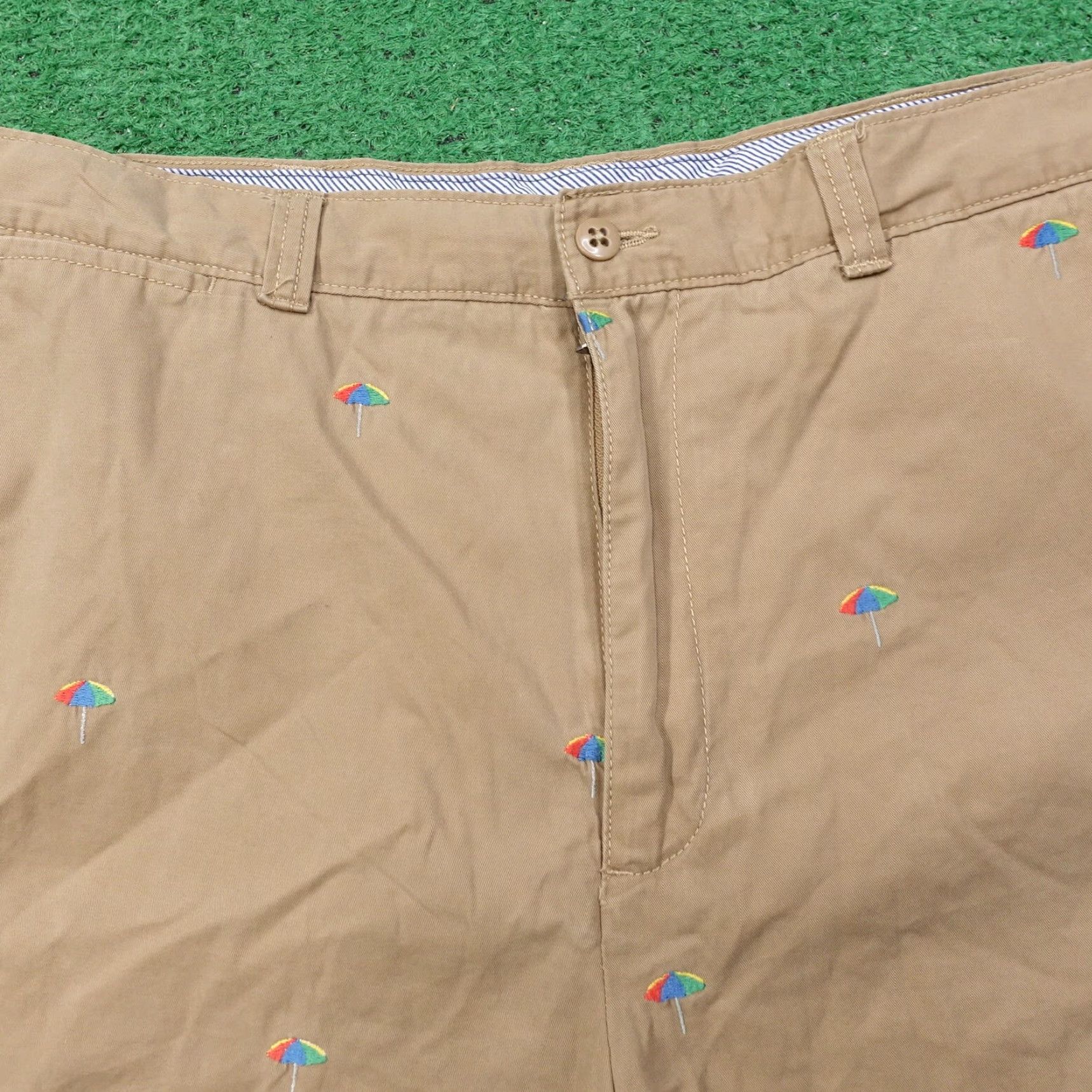Cremieux Vintage Daniel Cremieux Men's Beige Khaki Cotton Chino Shorts Size 38 Casual Flat Front Size US 38 / EU 54 - 2 Thumbnail