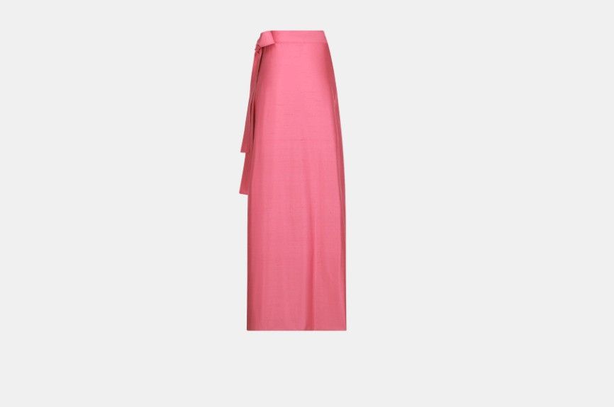 Dior o1w1db10824 Long Wrap Skirt in Pink Size 26" / US 2 / IT 38 - 2 Thumbnail