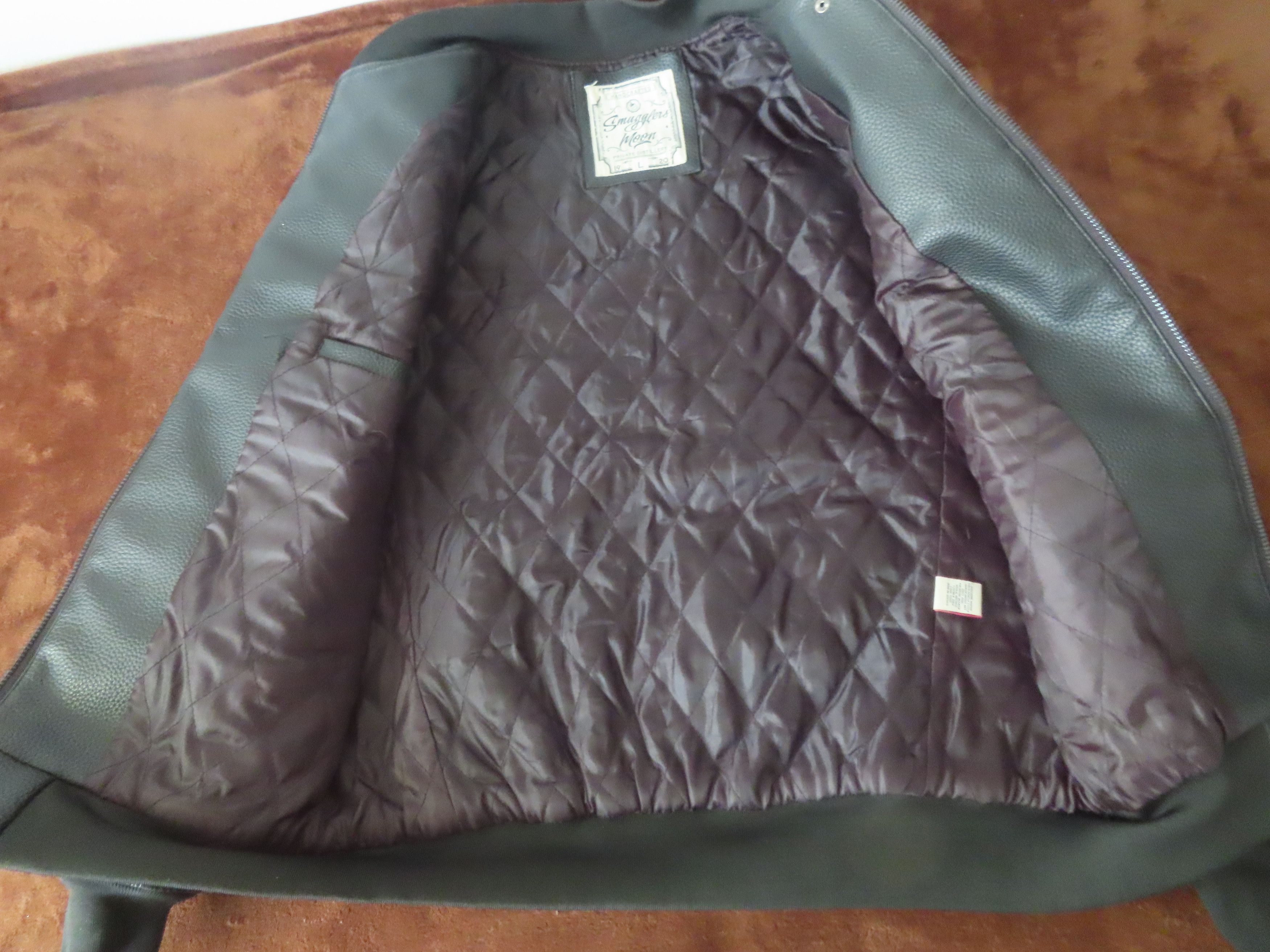 Designer SMUGGLERS MOON 1920 HANDCRAFTED FAUX LEATHER JACKET Size US L / EU 52-54 / 3 - 5 Thumbnail