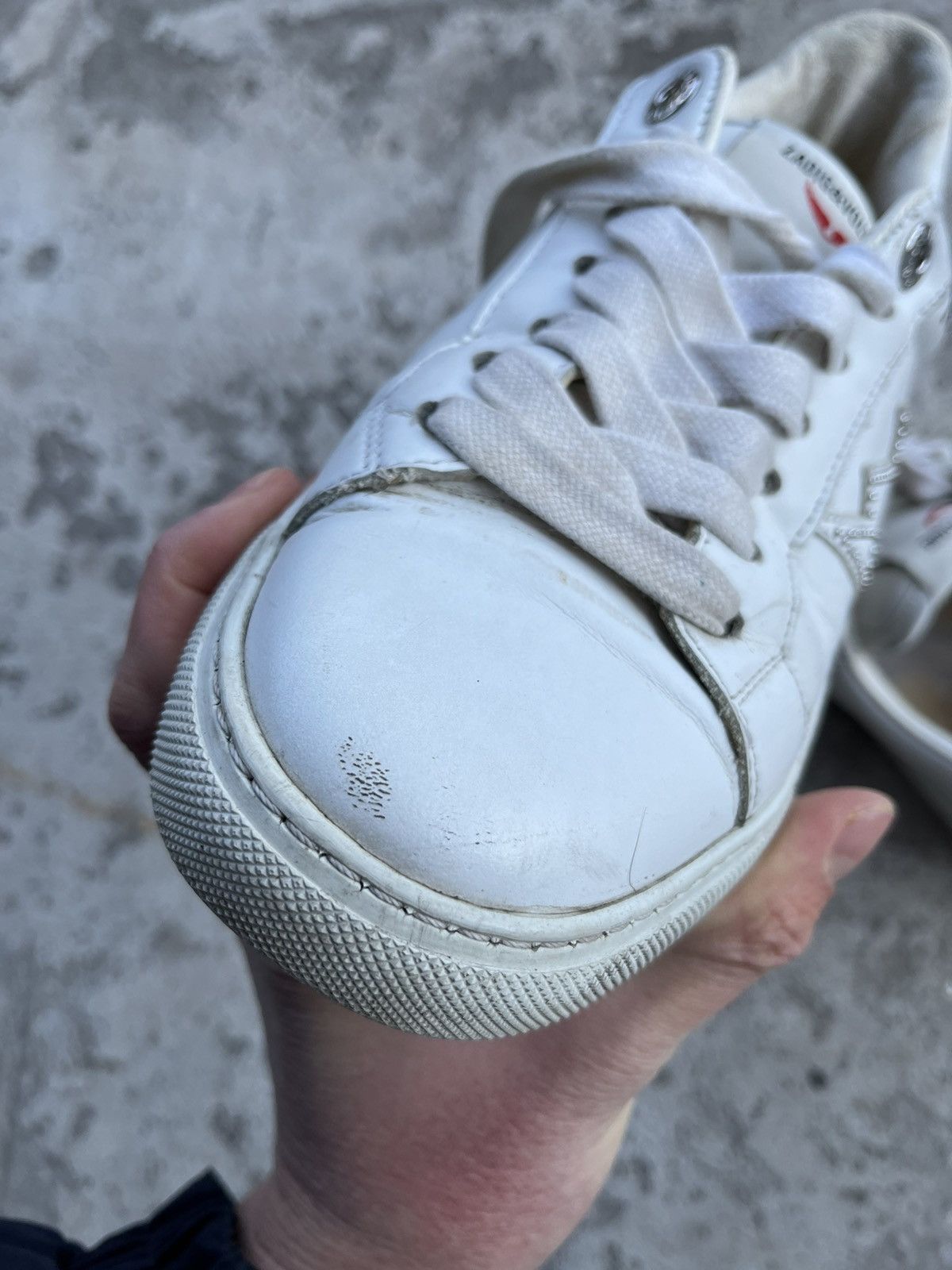 Zadig & Voltaire Zadig & Voltaire Distressed Low Top Sneakers Leather Shoes Size US 8 / IT 38 - 5 Thumbnail