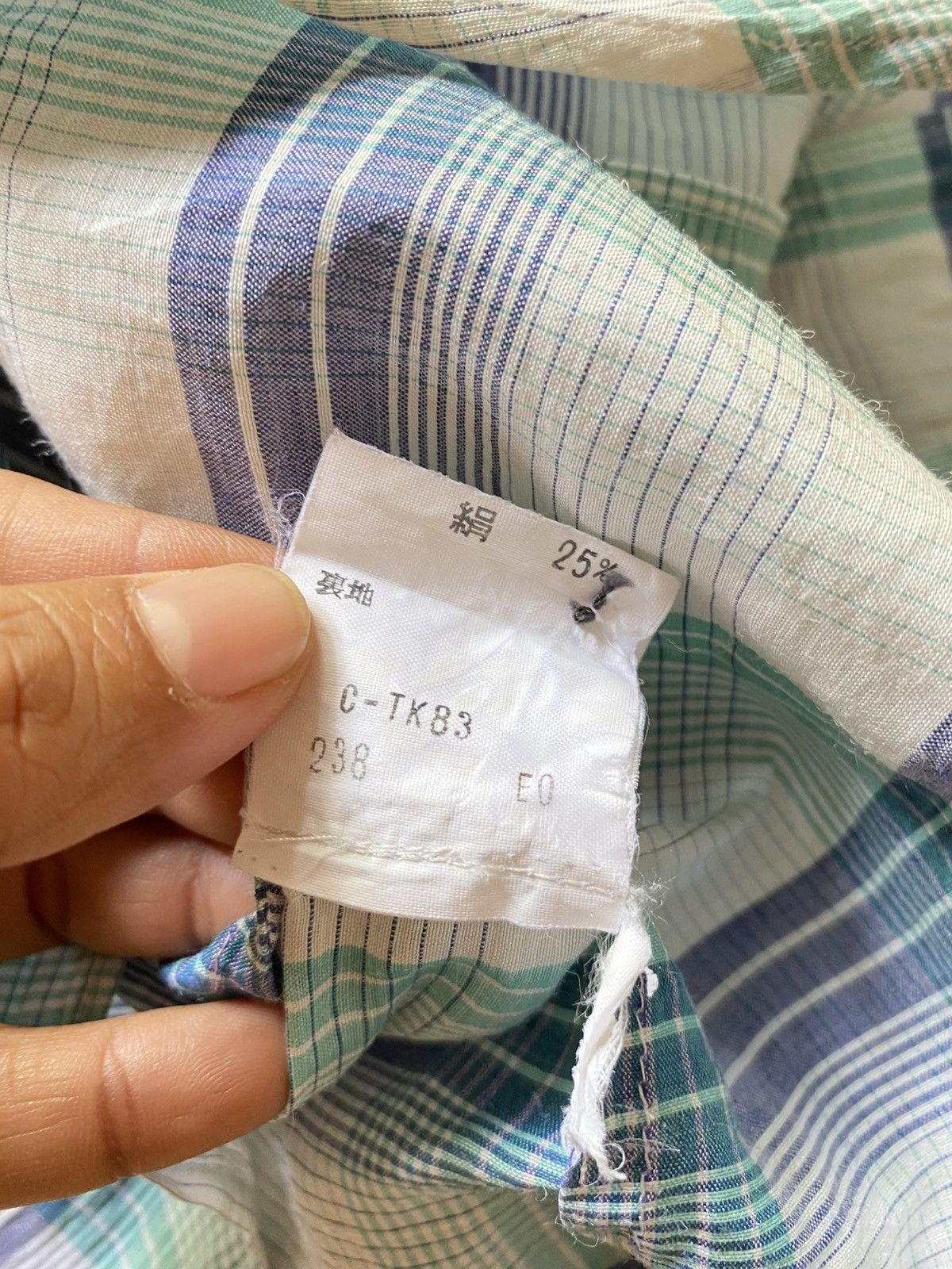 Burberry Burberry Pastel Plaid Button-Up Shirt Size ONE SIZE - 5 Thumbnail
