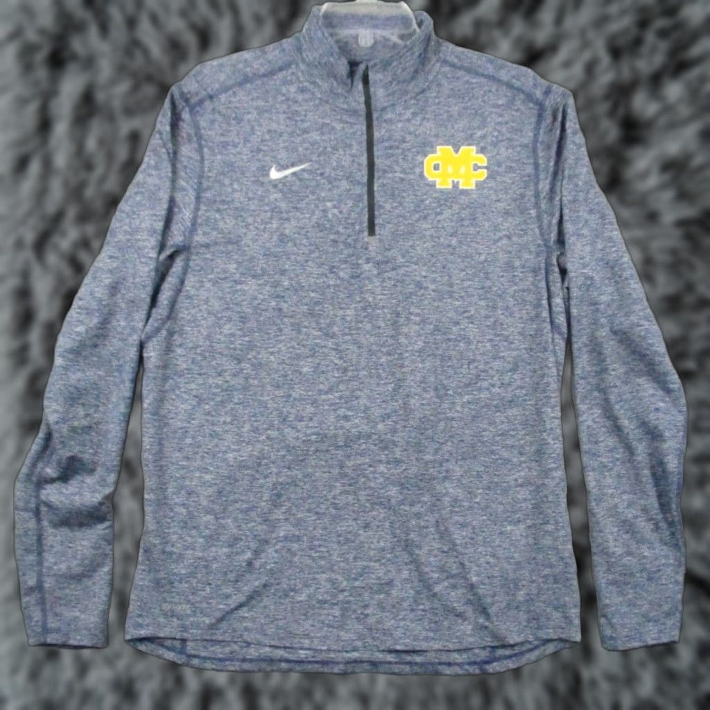 Nike Nike Dri-Fit 1/4 Zip Pullover Mens Medium Performance Heather Blue Shirt Size US M / EU 48-50 / 2 - 1 Thumbnail