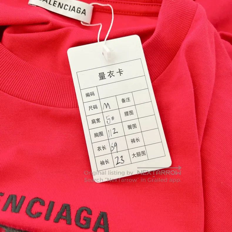 Balenciaga Balenciaga Red Short Sleeve Top Size US M / EU 48-50 / 2 - 9 Thumbnail