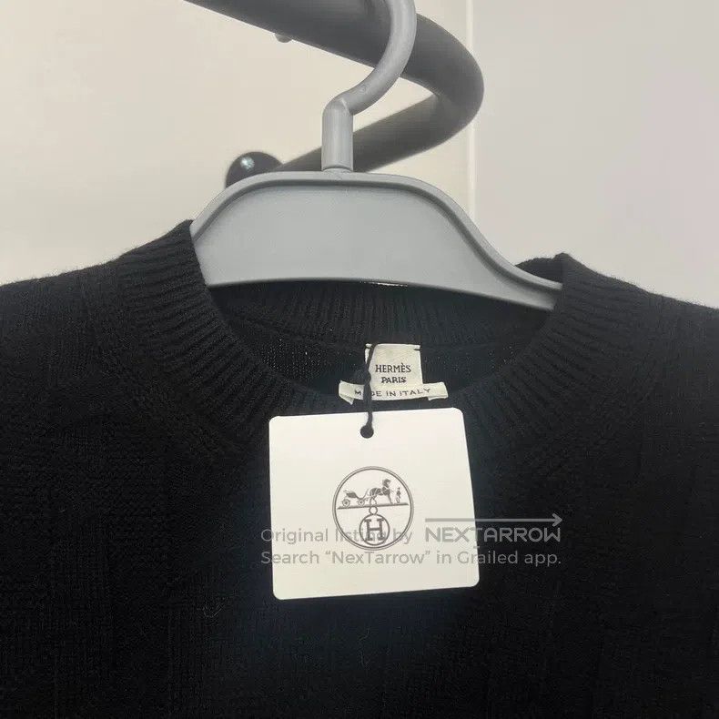 Hermes Hermes Solid Color H-Stripe Long Sleeve Sweater Size XS / US 0-2 / IT 36-38 - 6 Thumbnail