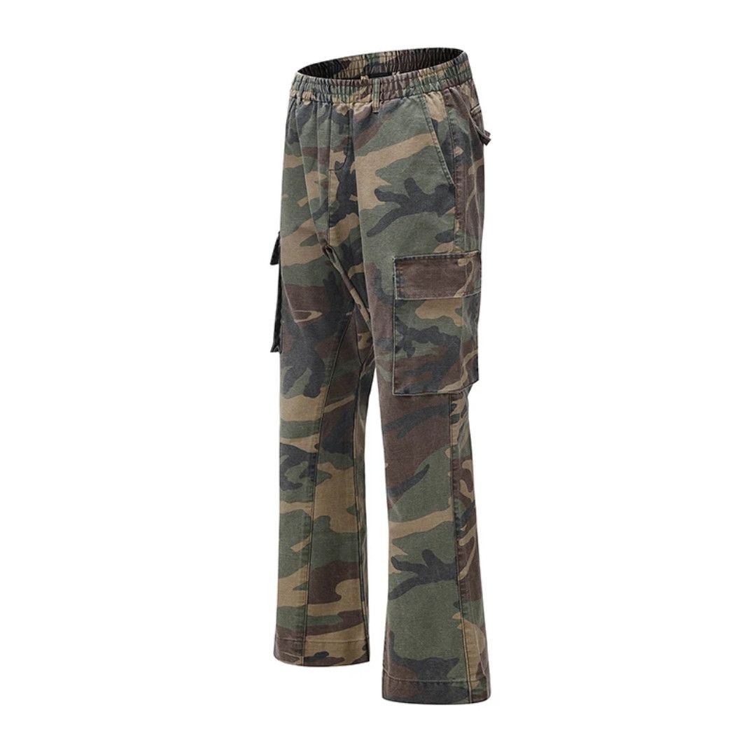 Japanese Brand × Jean Vintage Inspired Flared Camo Jeans Bold Streetwear Printed Size US 36 / EU 52 - 2 Thumbnail
