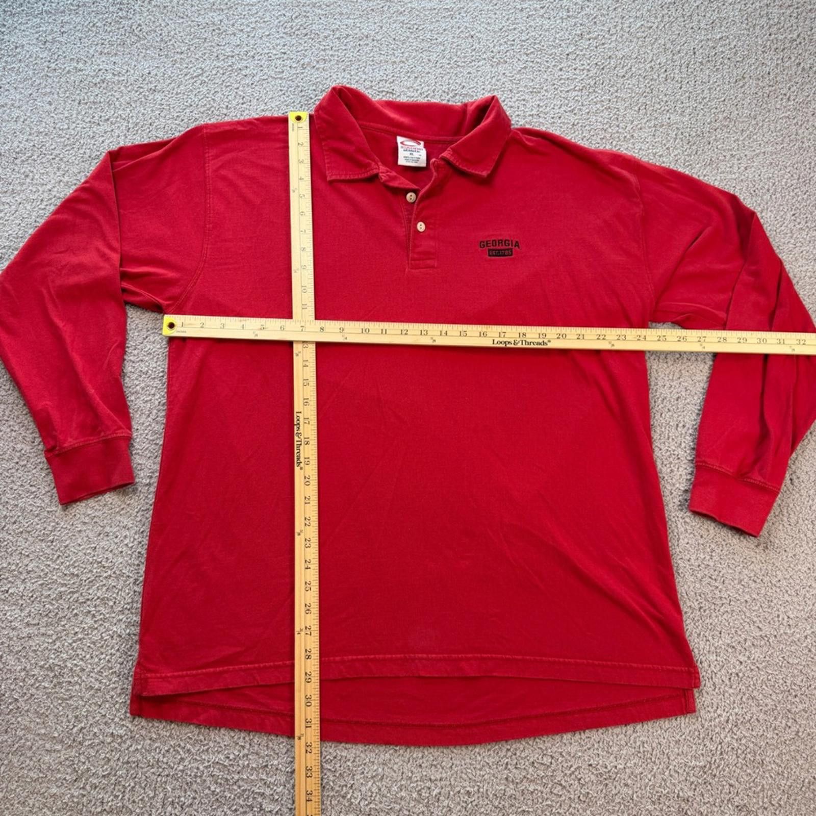 Other Georgia Bulldogs Red Long Sleeve Polo Shirt Mens XL Rugby Size US XL / EU 56 / 4 - 2 Thumbnail