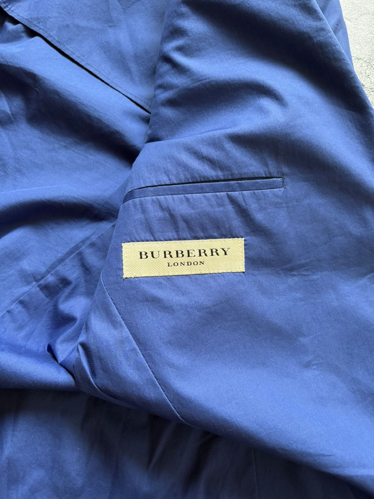 Burberry Burberry London Luxury Mens Blue Blazer Jacket Size 54 Rare Size 54R - 7 Thumbnail