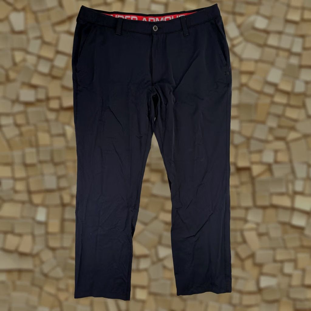 Under Armour Under Armour Mens Black Chino Golf Performance Stretch Straight Pants Size 40x32 Size US 40 / EU 56 - 1 Thumbnail