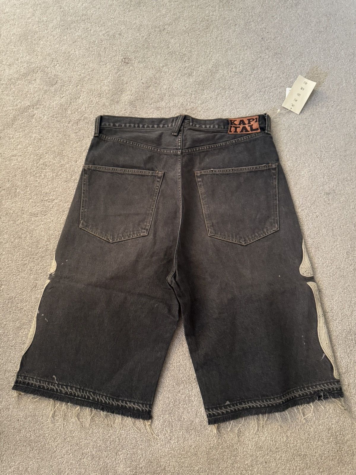 パンツ kapital bone black denim shortpants s-l1200.jpg