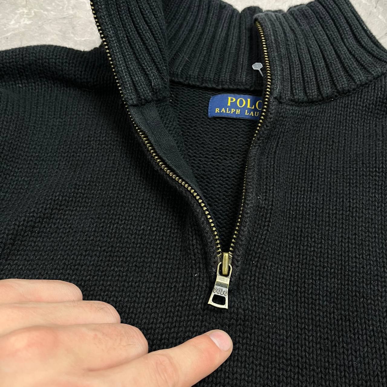 Japanese Brand Black Polo Raplh Lauren Black 1/4 Zip Sweatshirt Size M Size US M / EU 48-50 / 2 - 7 Thumbnail