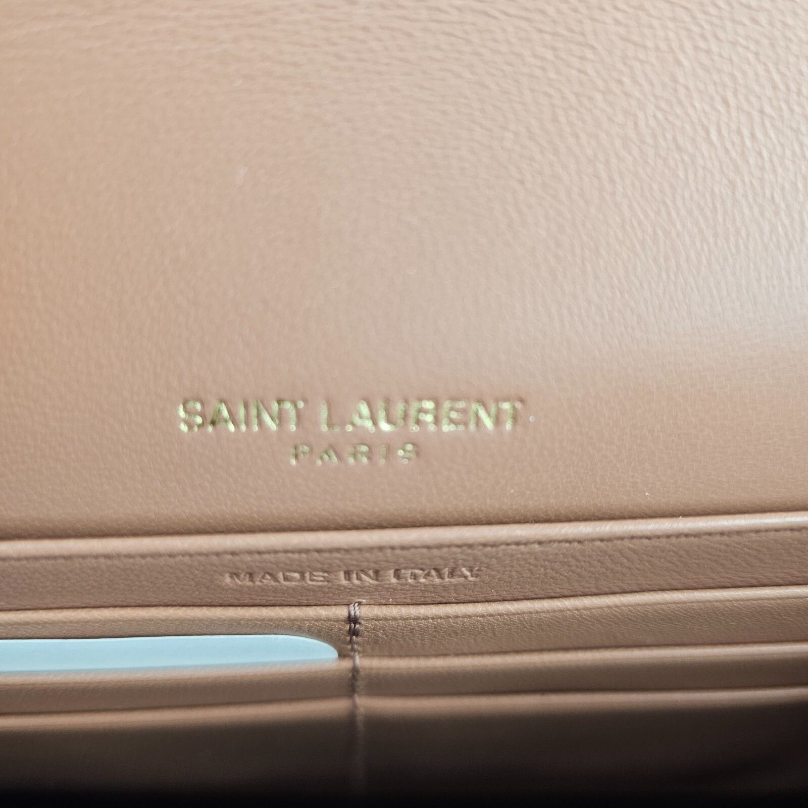 Saint Laurent Paris SAINT LAURENT Cassandre Envelope Barely Pink Leather Chain W Size ONE SIZE - 9 Thumbnail