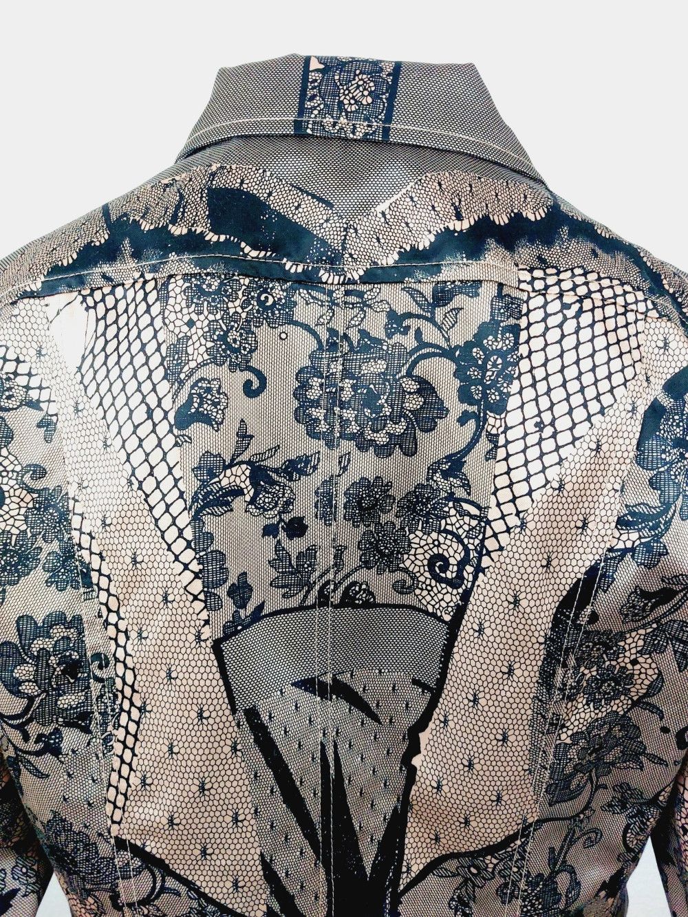 Dior Christian Dior 2006 Runway Optical Corset Lace Trompe jacket Size M / US 6-8 / IT 42-44 - 15 Thumbnail