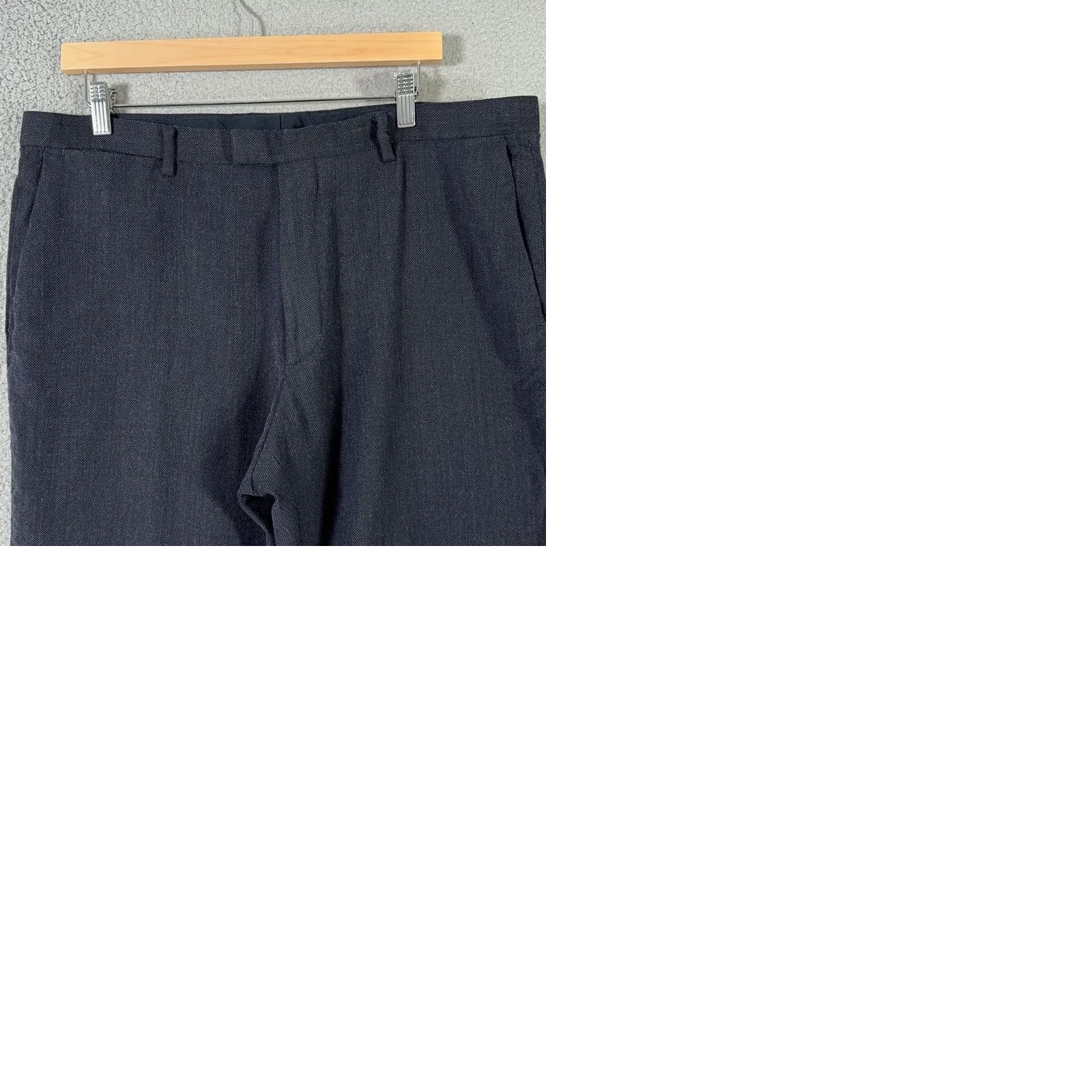 Banana Republic Banana Republic Pants Mens 38x30 Slim Birdseye Navy Wool dress Pants Regular Waist 38t 30in Inseam Mens Dress Pants Size US 38 / EU 54 - 9 Thumbnail
