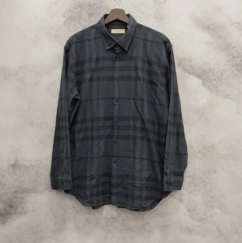 Burberry Burberry Men's Long Sleeve Shirt in Dark Gray Size US XL / EU 56 / 4 - 1 Thumbnail