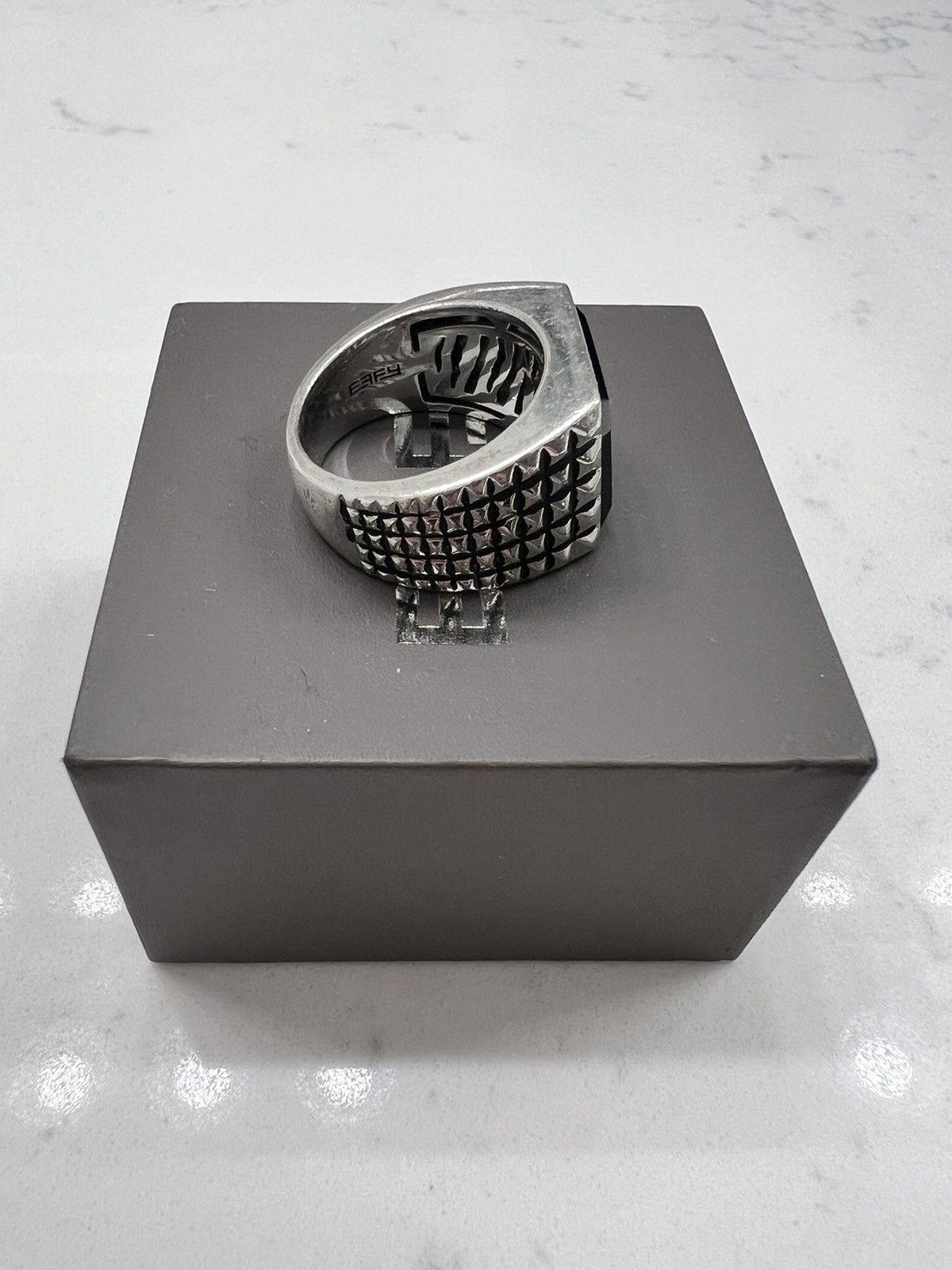 Designer × Jewelry Effy 925 Sterling Silver & Onyx Statement Ring Size ONE SIZE - 2 Thumbnail