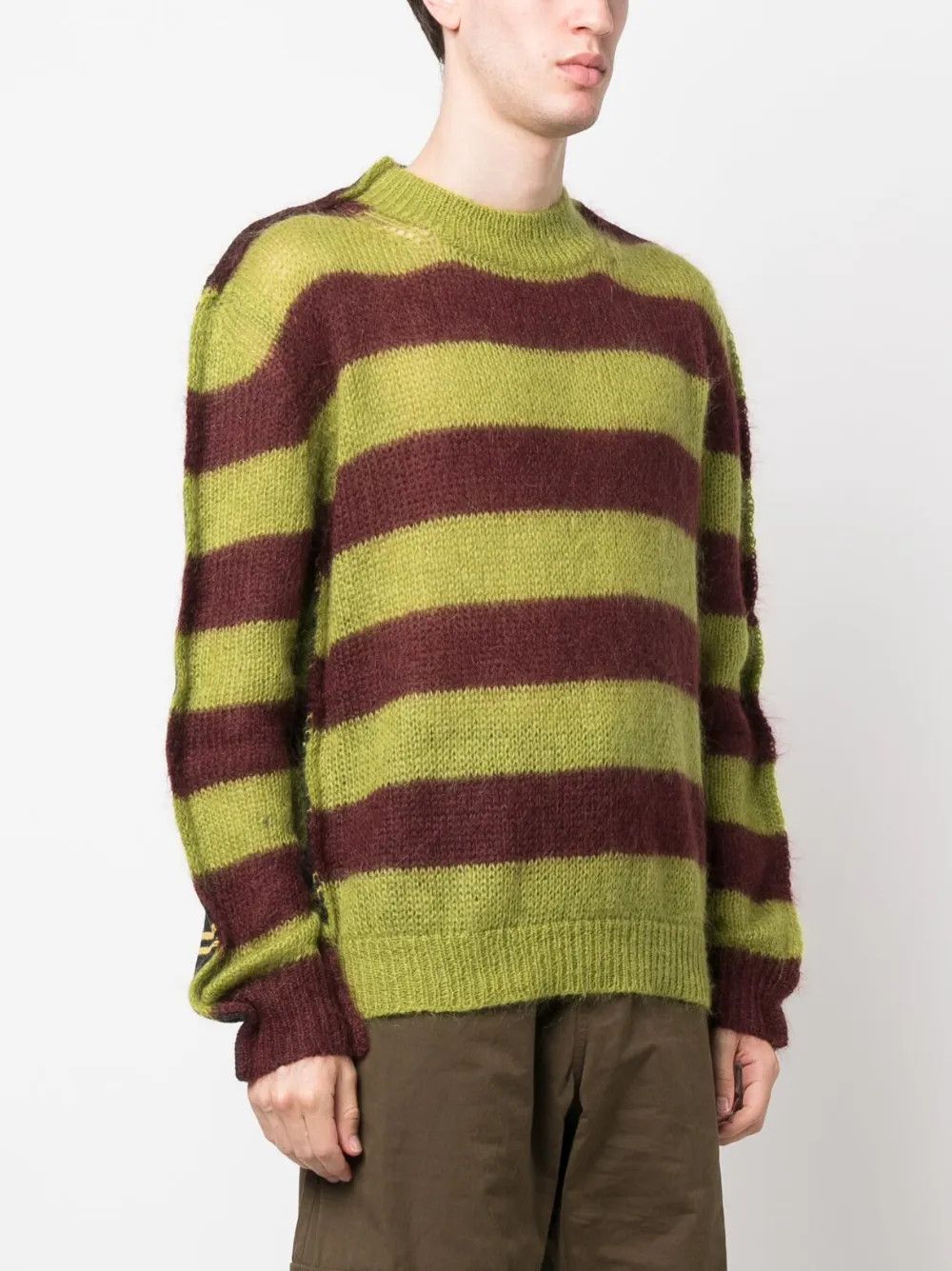 Marni o1w1db10125 Striped Mohair-Blend Jumper in Multicolor Size US L / EU 52-54 / 3 - 5 Thumbnail