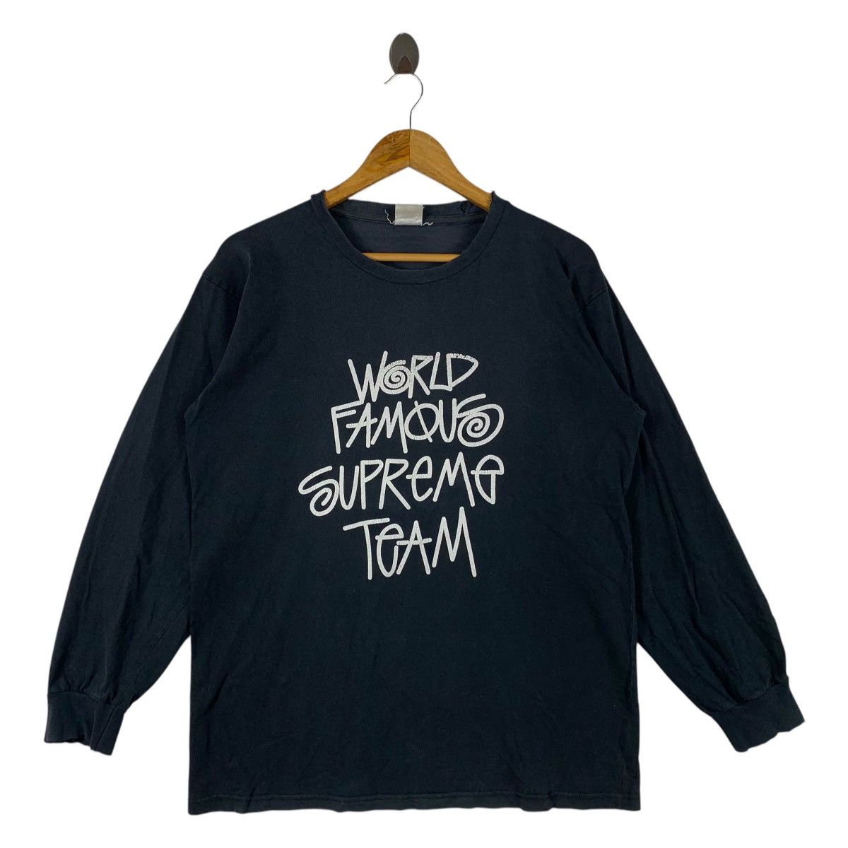 Supreme Vintage distressed SUPREME World supreme long sleeve tee Size US M / EU 48-50 / 2 - 1 Thumbnail