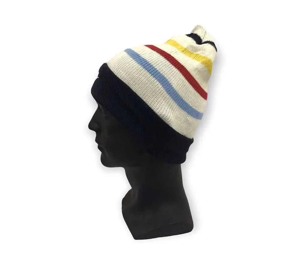 Nike Vintage Nike Striped Small Logo Beanie Hat Size ONE SIZE - 2 Thumbnail